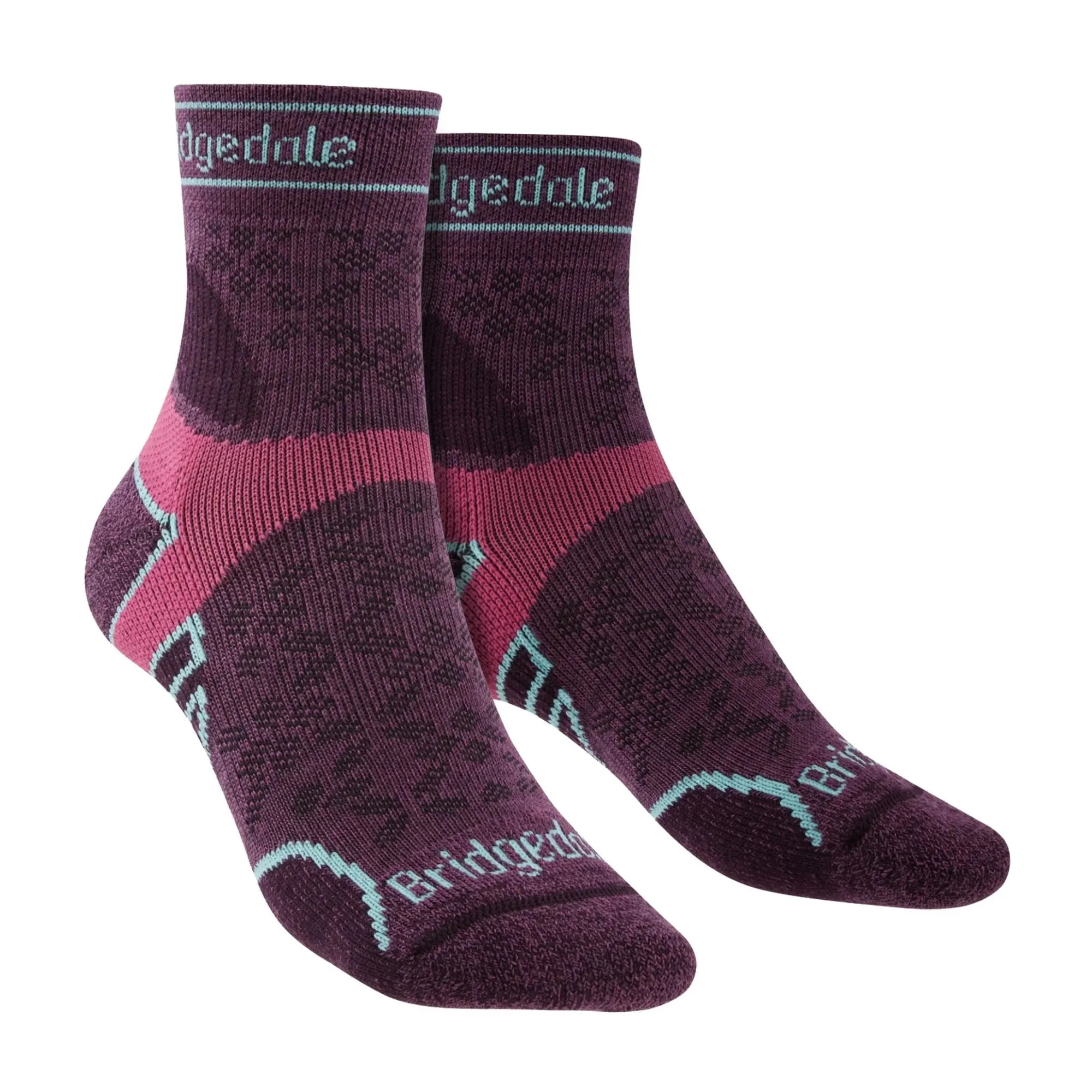 1 Pack Ladies Trail Lightweight T2 Merino Wool 3/4 Sport Socks