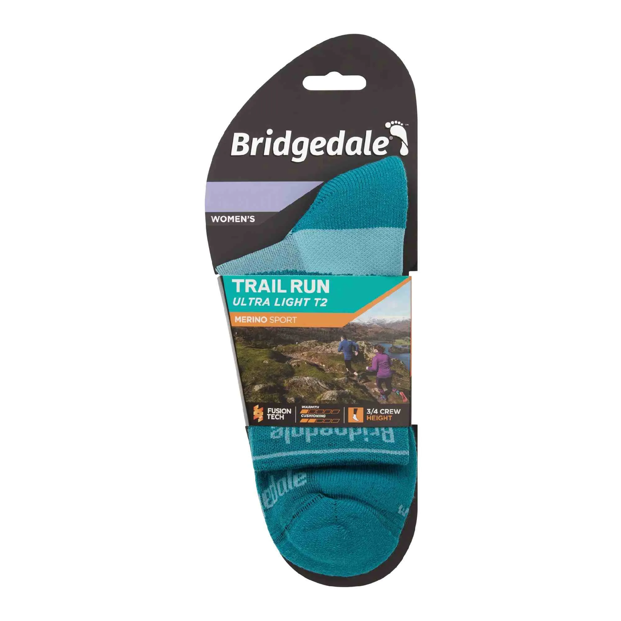 1 Pack Ladies Trail Ultralight T2 Merino Wool Sport 3/4 Crew Socks