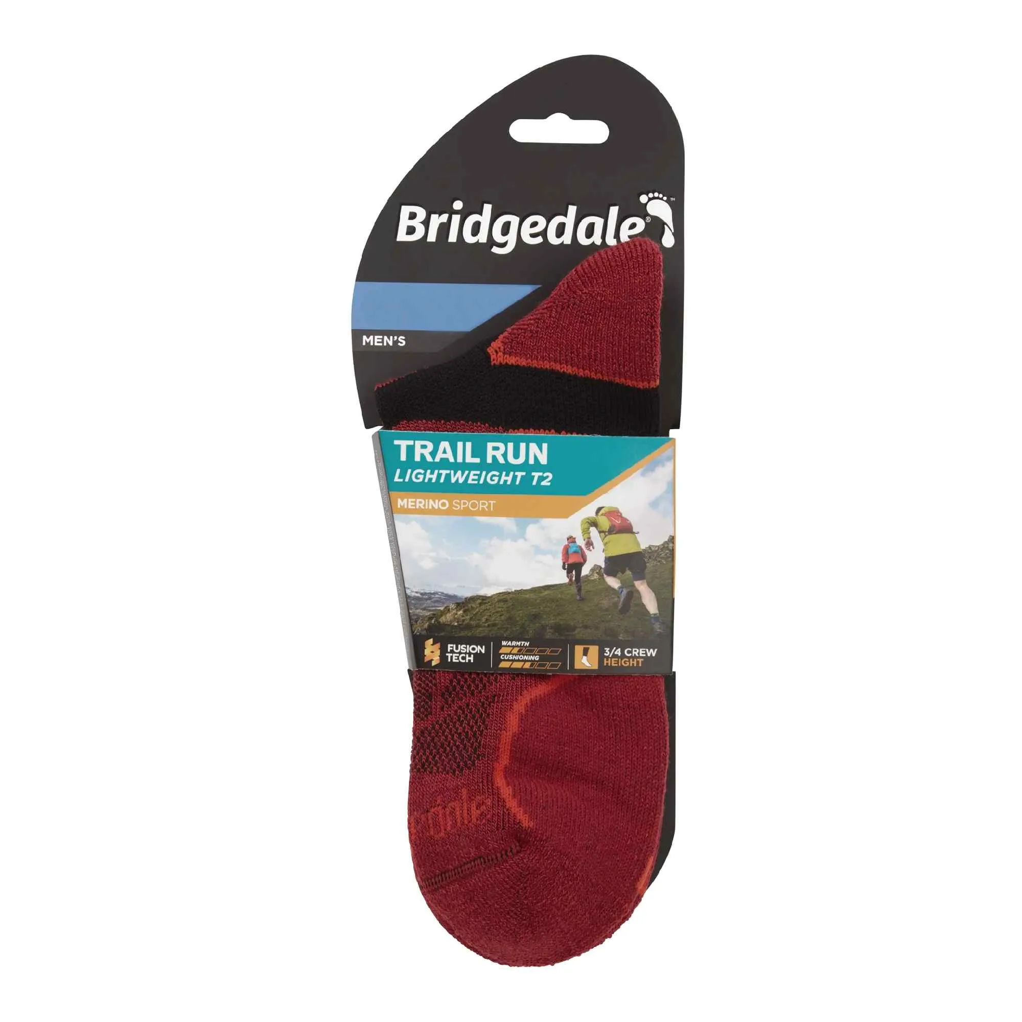 1 Pack Mens Trail Lightweight T2 Merino Wool 3/4 Sport Socks