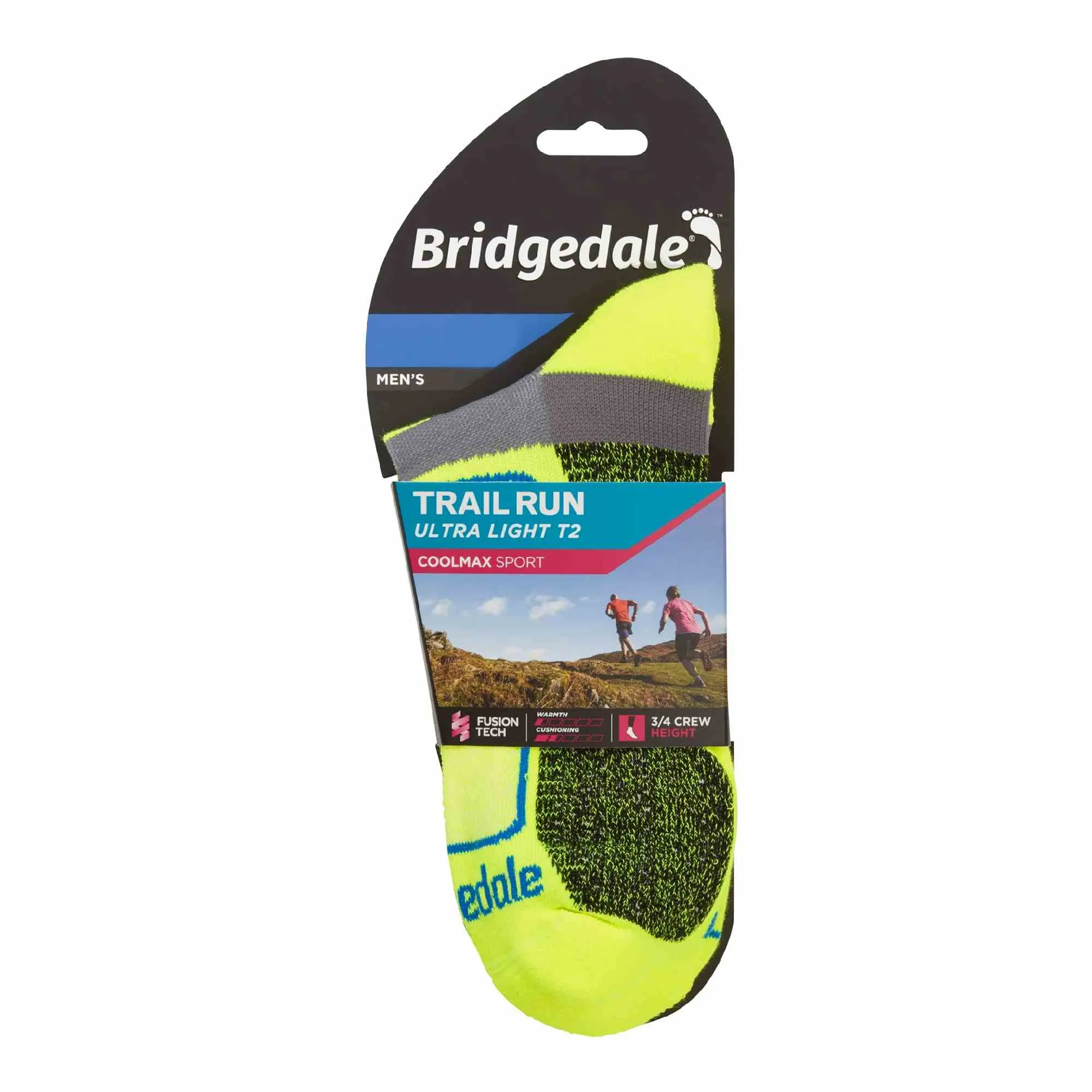 1 Pack Mens Trail Ultralight T2 Coolmax Sport 3/4 Crew Socks