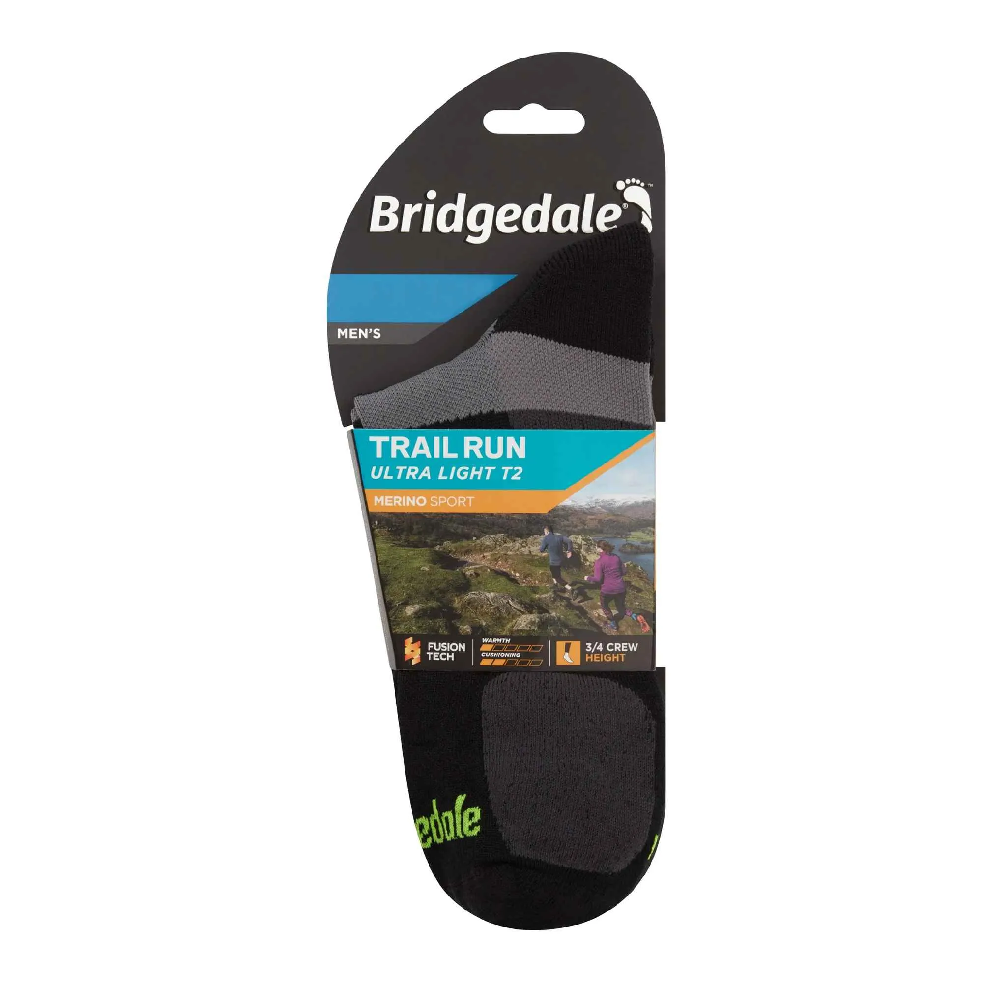 1 Pack Mens Trail Ultralight T2 Merino Wool Sport 3/4 Crew Socks