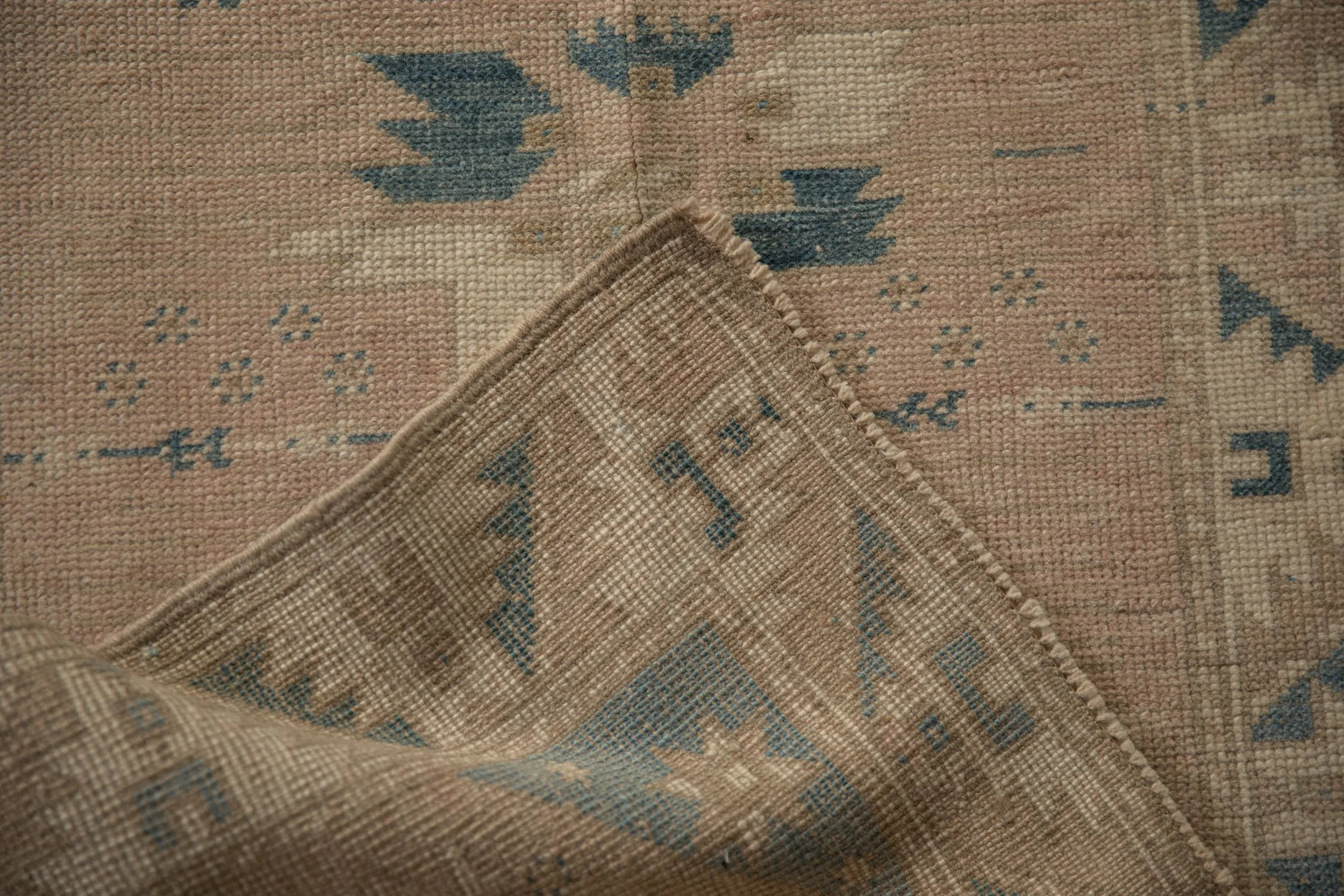 2.5x11.5 Vintage Distressed Oushak Rug Runner