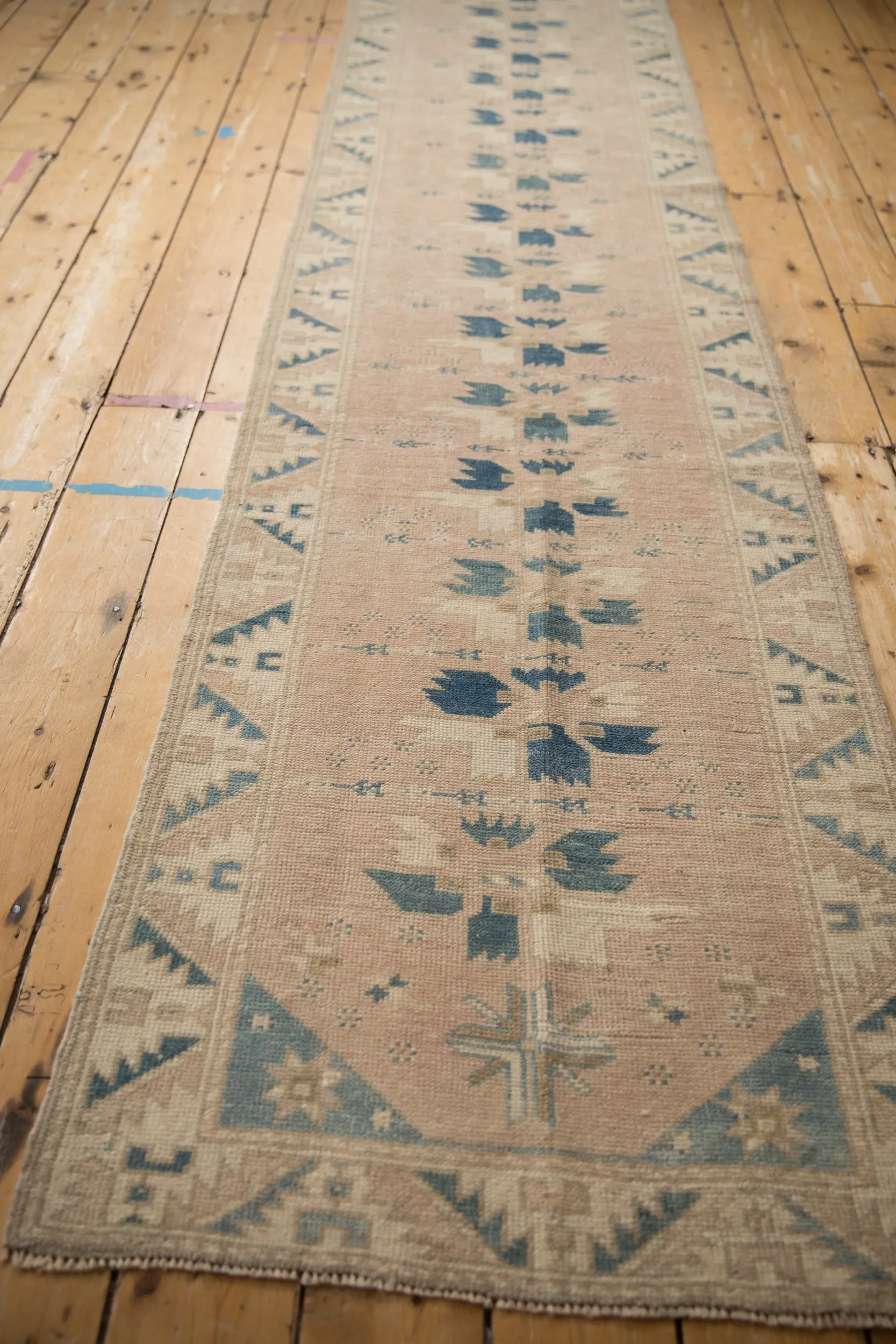 2.5x11.5 Vintage Distressed Oushak Rug Runner