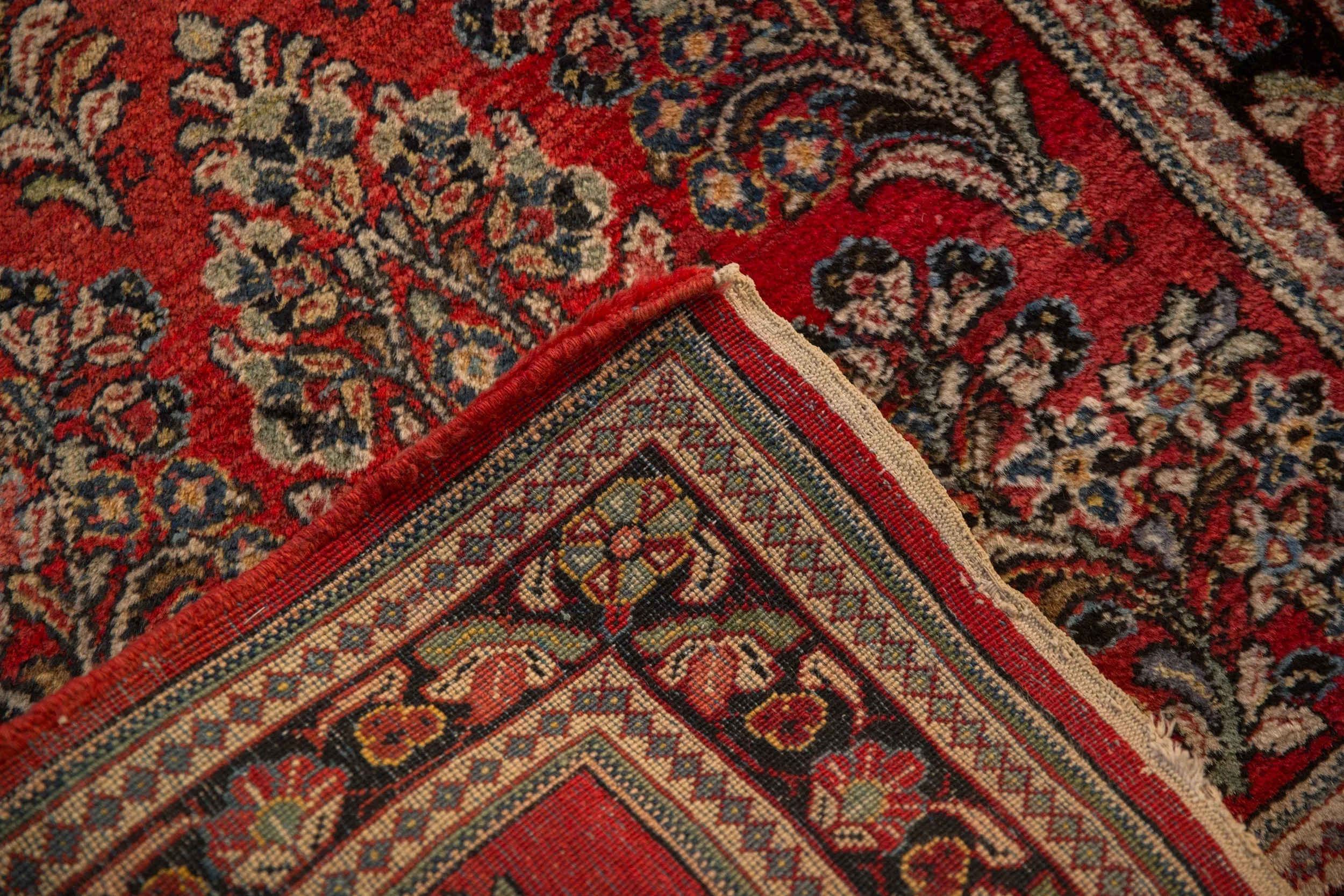 2.5x12 Vintage Sarouk Rug Runner