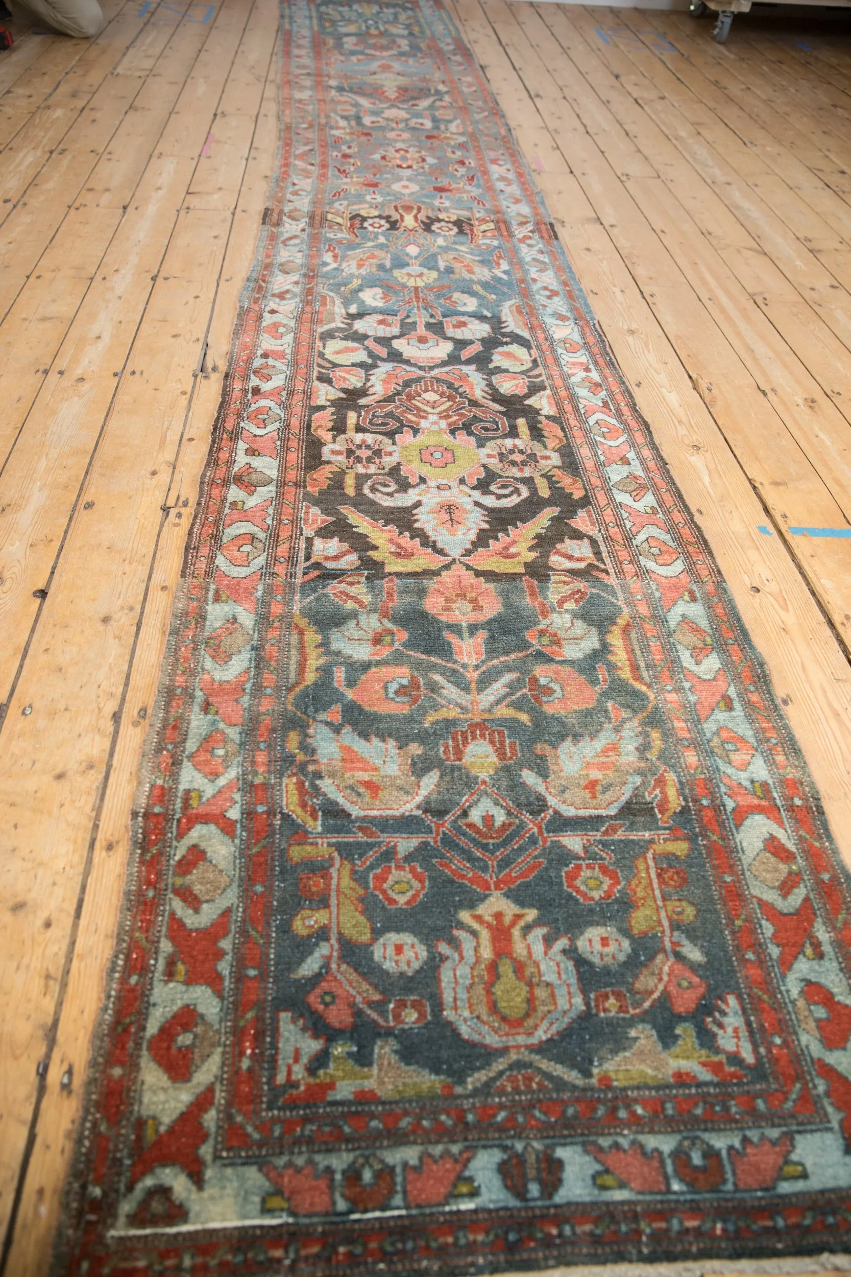 2.5x17 Vintage Distressed Mehreban Rug Runner