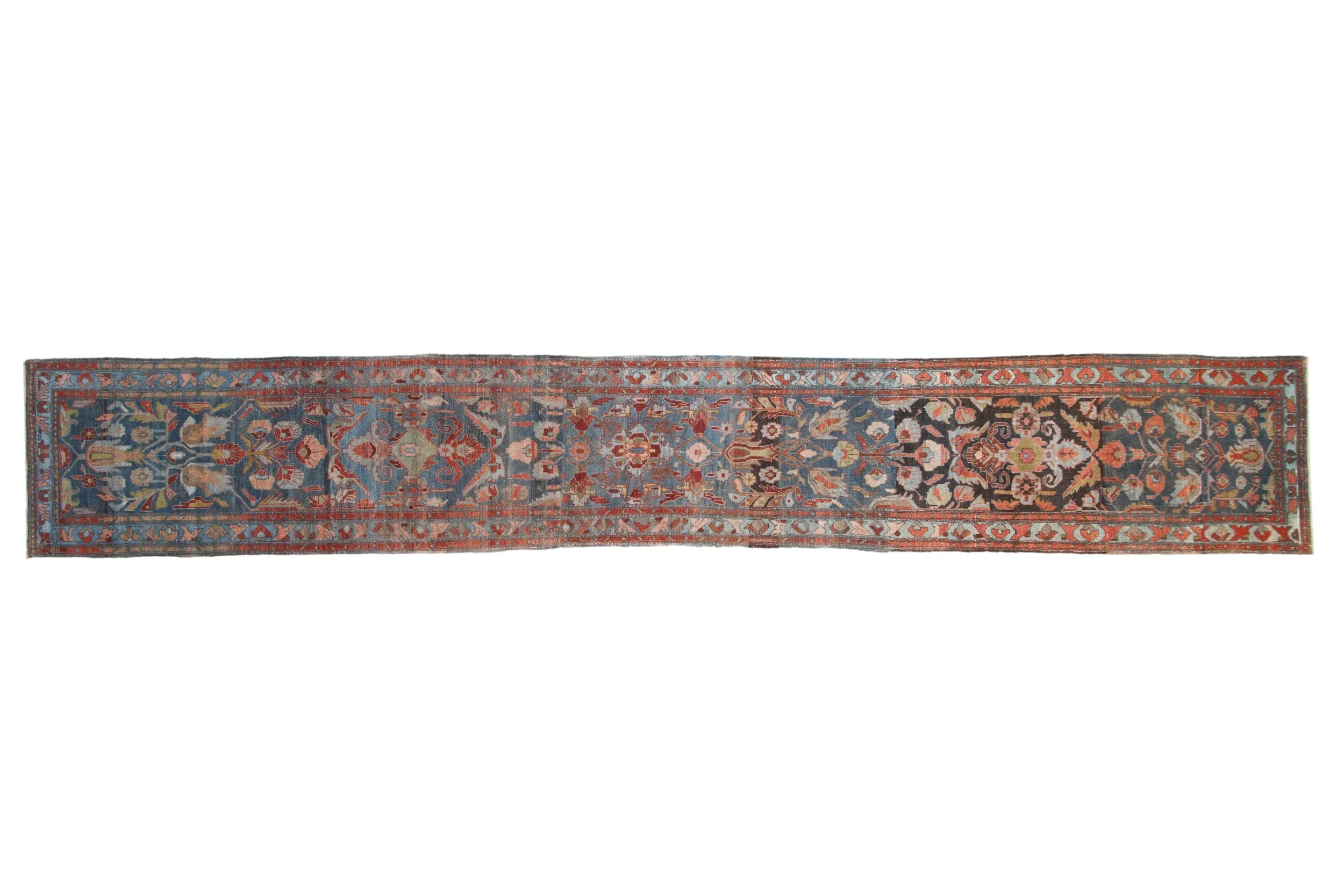 2.5x17 Vintage Distressed Mehreban Rug Runner