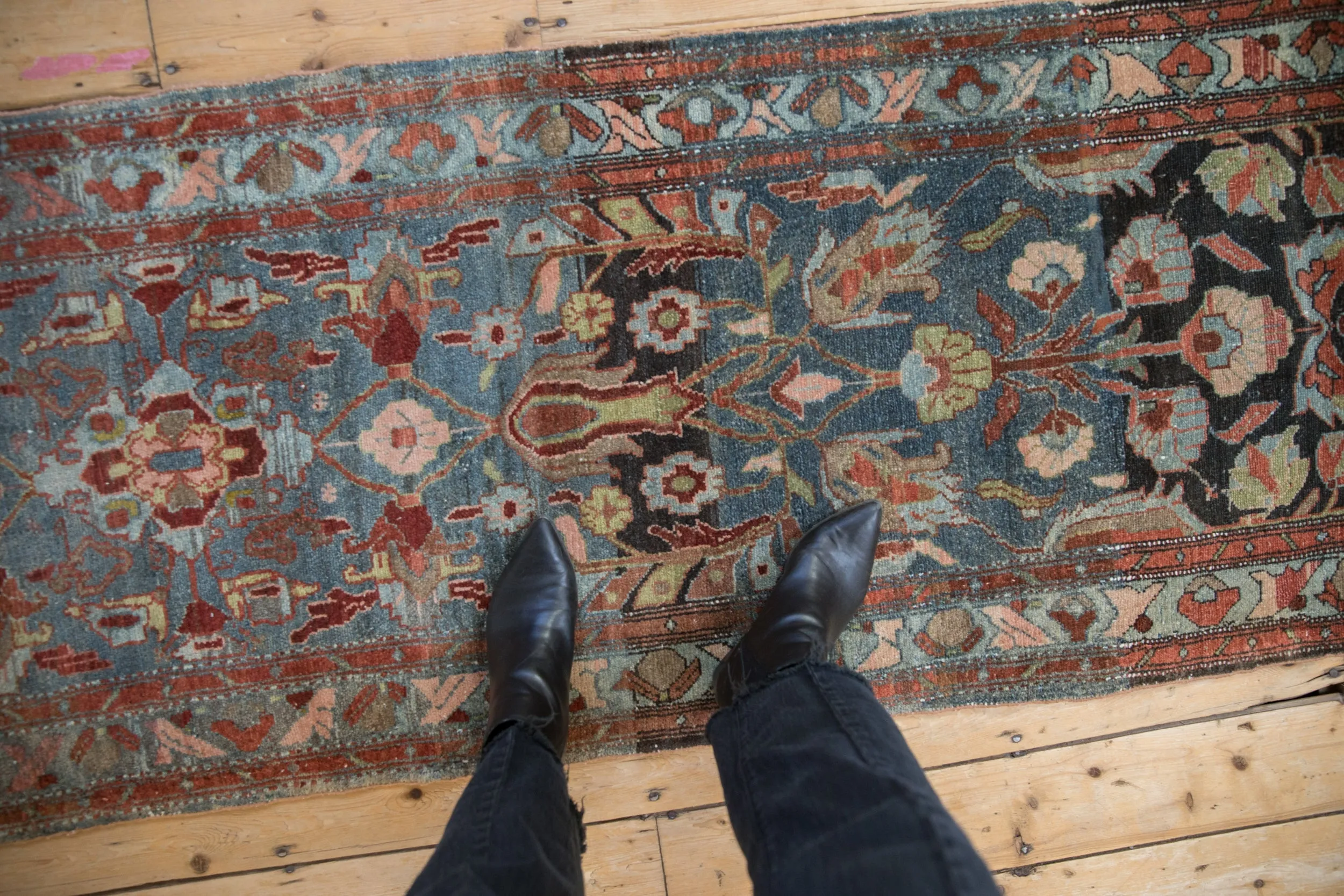 2.5x17 Vintage Distressed Mehreban Rug Runner