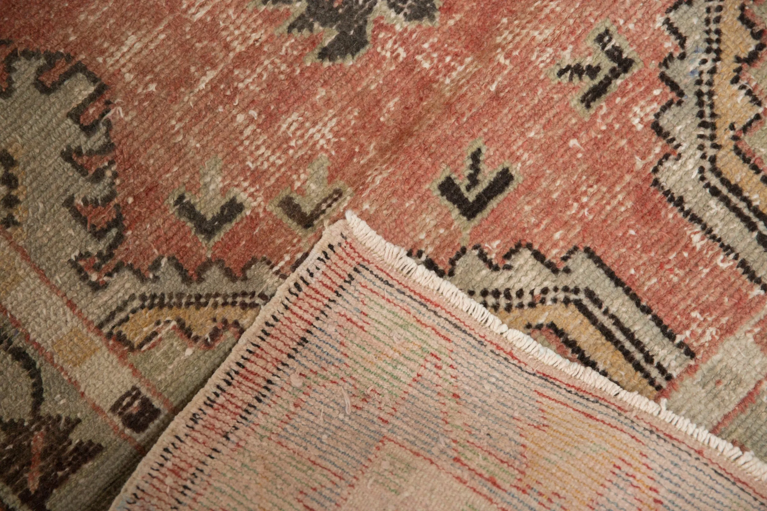 2.5x5.5 Vintage Distressed Oushak Rug Runner