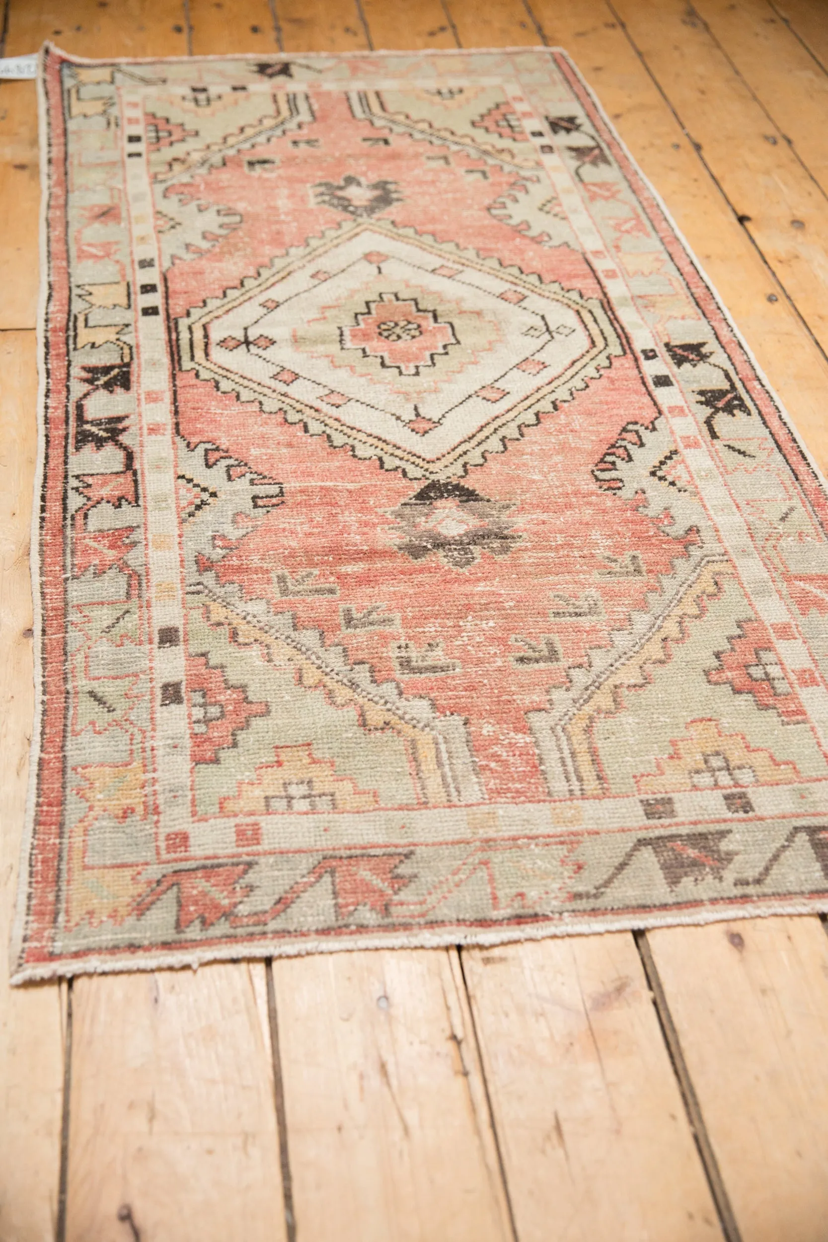 2.5x5.5 Vintage Distressed Oushak Rug Runner