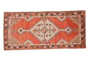 2.5x5.5 Vintage Distressed Oushak Rug Runner