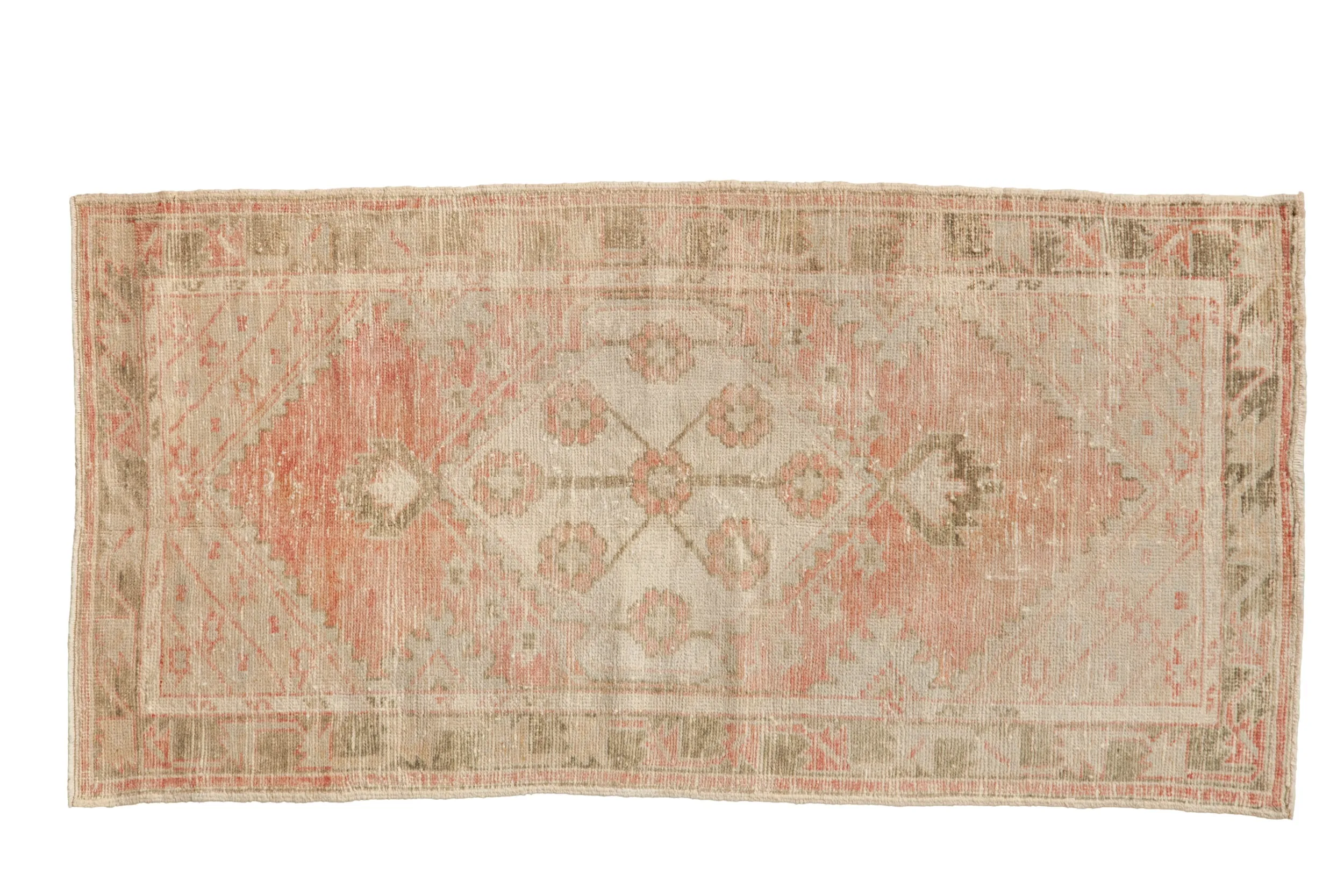 2.5x5.5 Vintage Distressed Oushak Rug Runner