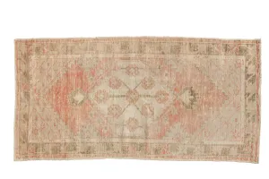 2.5x5.5 Vintage Distressed Oushak Rug Runner
