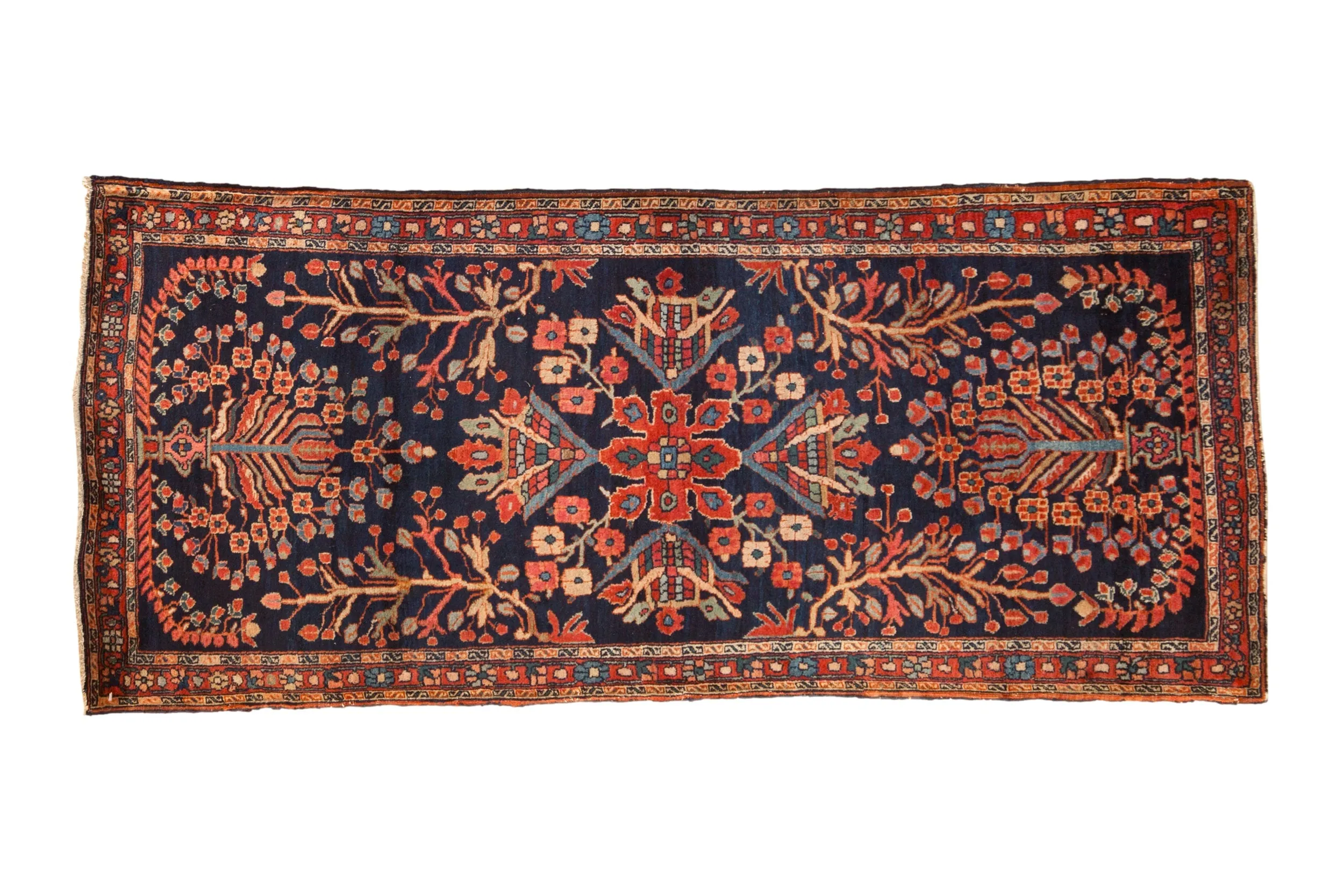 2x5 Antique Farahan Sarouk Rug Runner