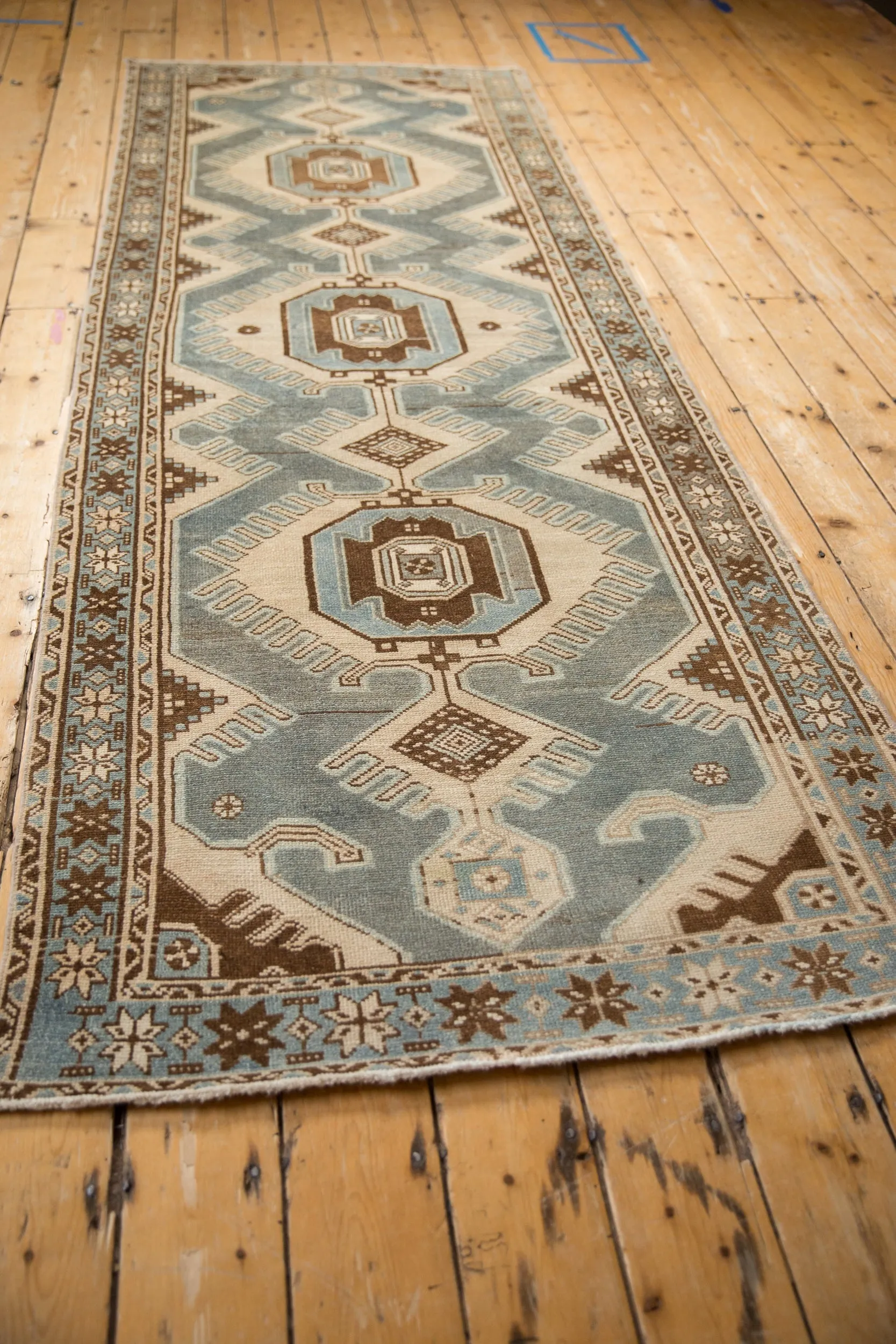 3.5x10 Vintage Distressed Malayer Rug Runner