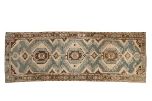 3.5x10 Vintage Distressed Malayer Rug Runner