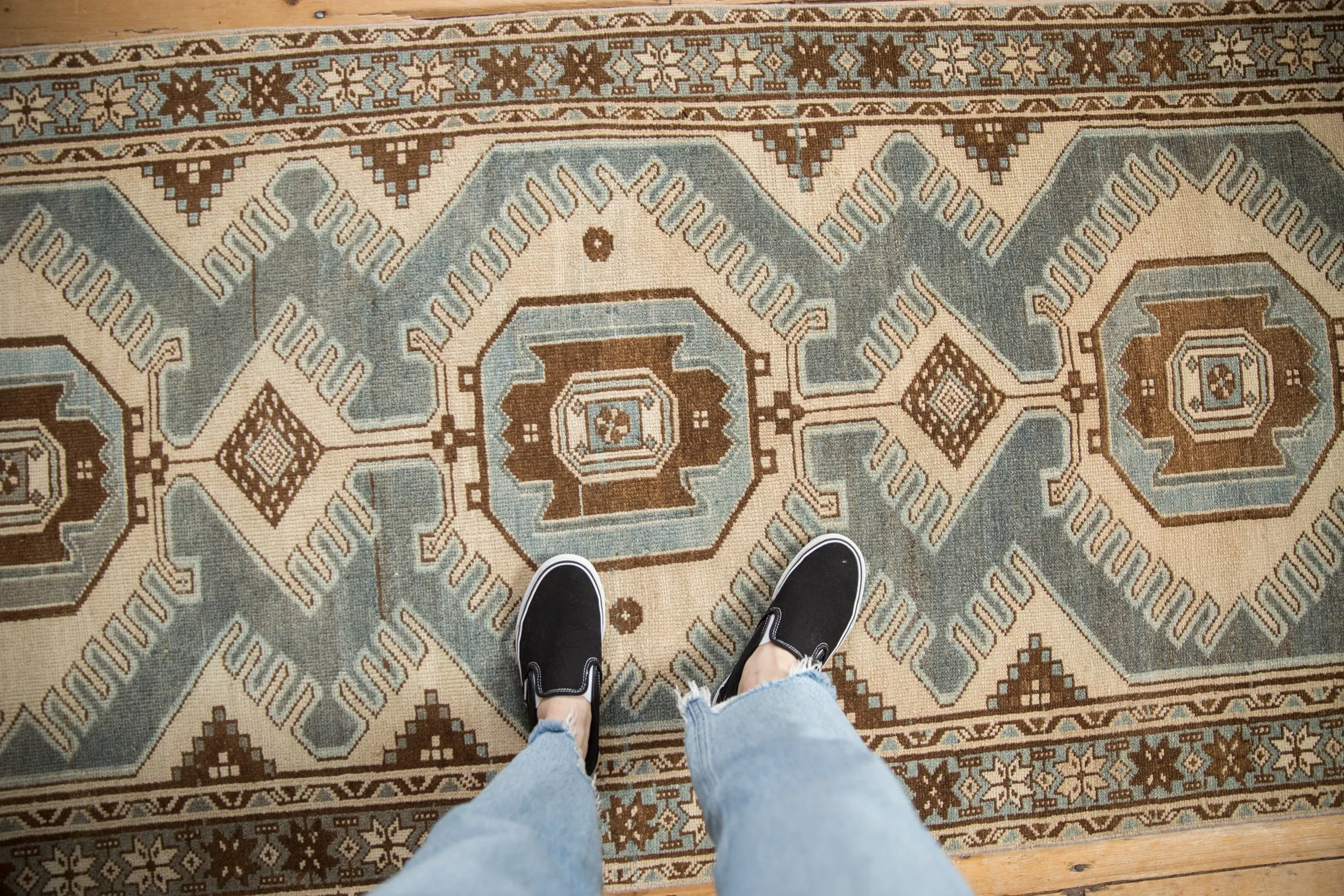 3.5x10 Vintage Distressed Malayer Rug Runner