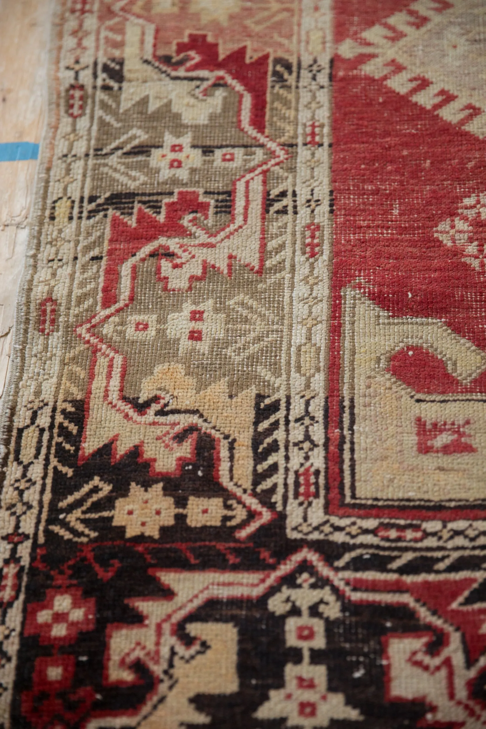 3.5x11 Vintage Distressed Oushak Rug Runner