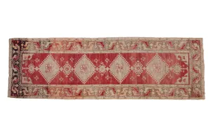 3.5x11 Vintage Distressed Oushak Rug Runner