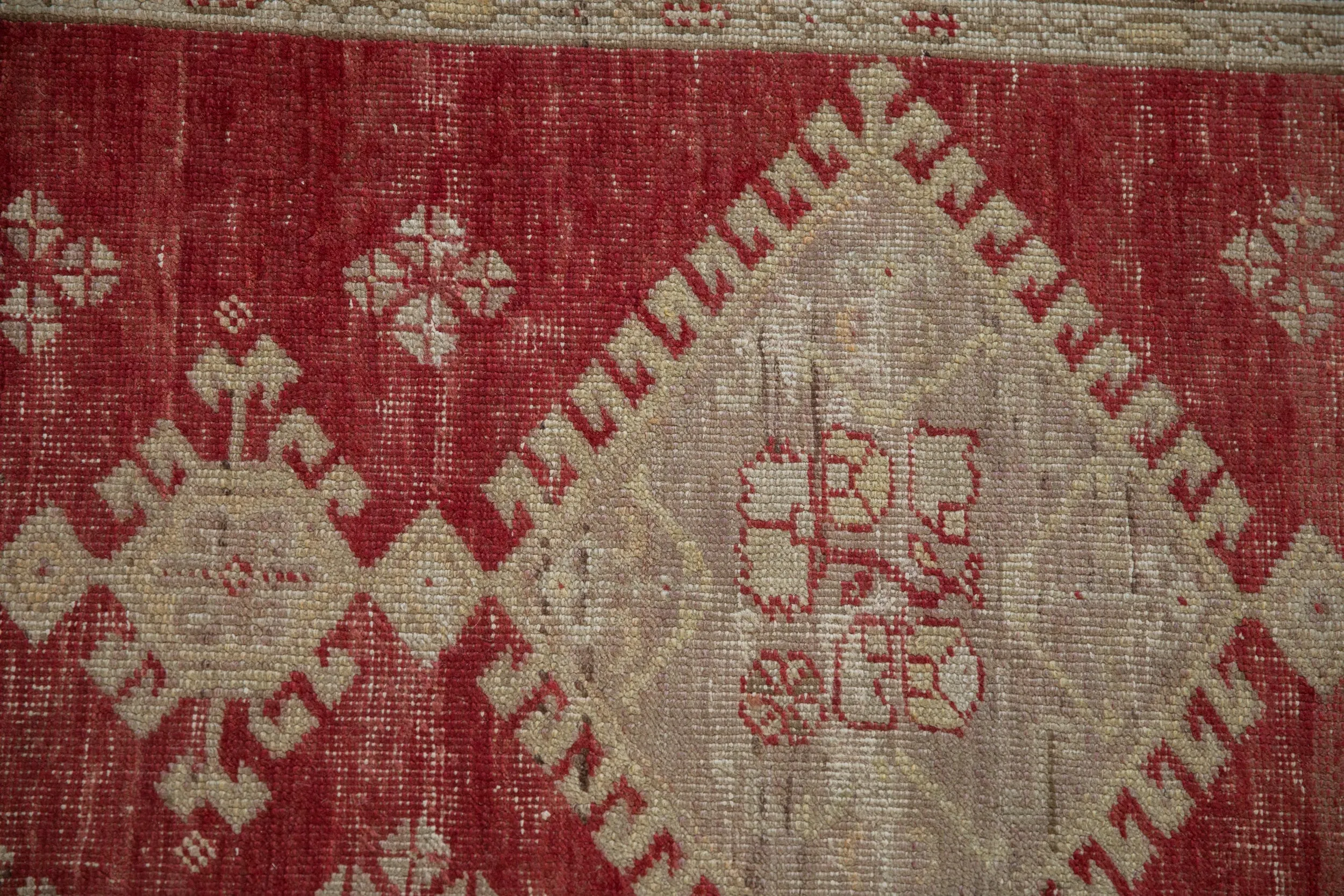 3.5x11 Vintage Distressed Oushak Rug Runner