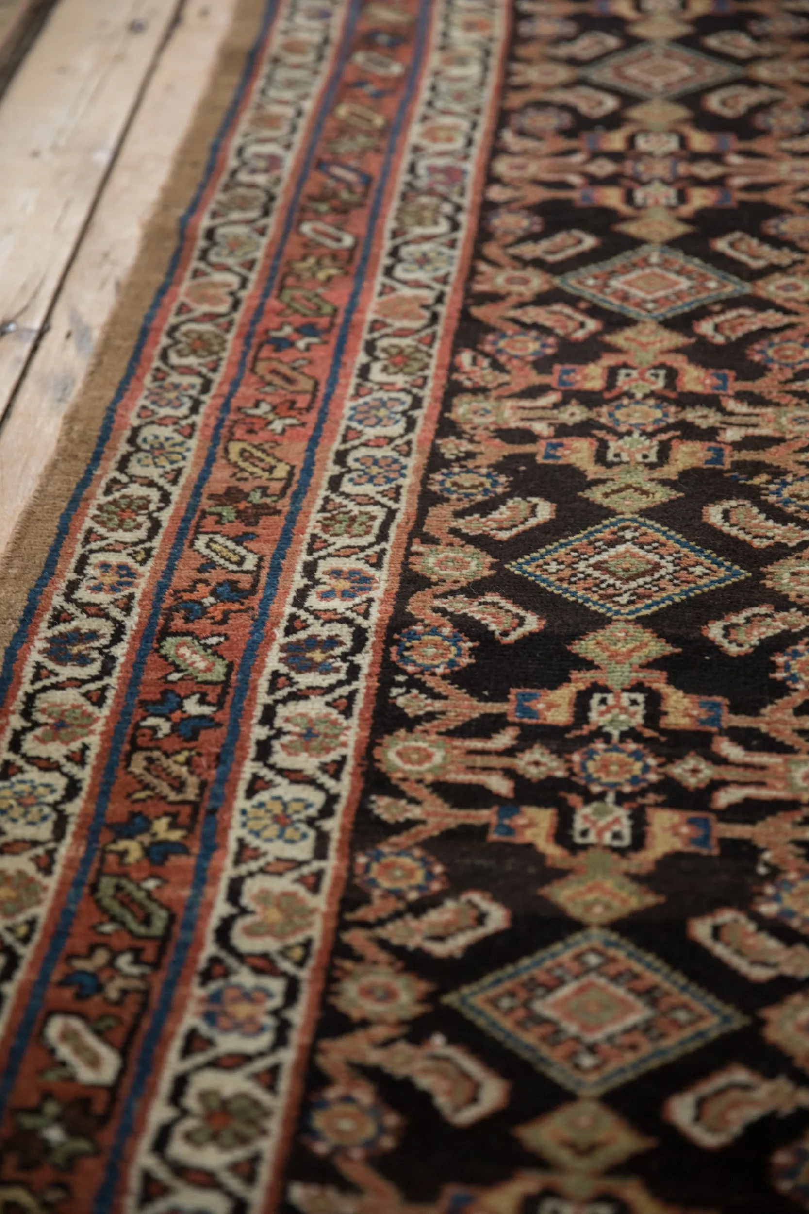 3.5x11.5 Antique Hamadan Rug Runner