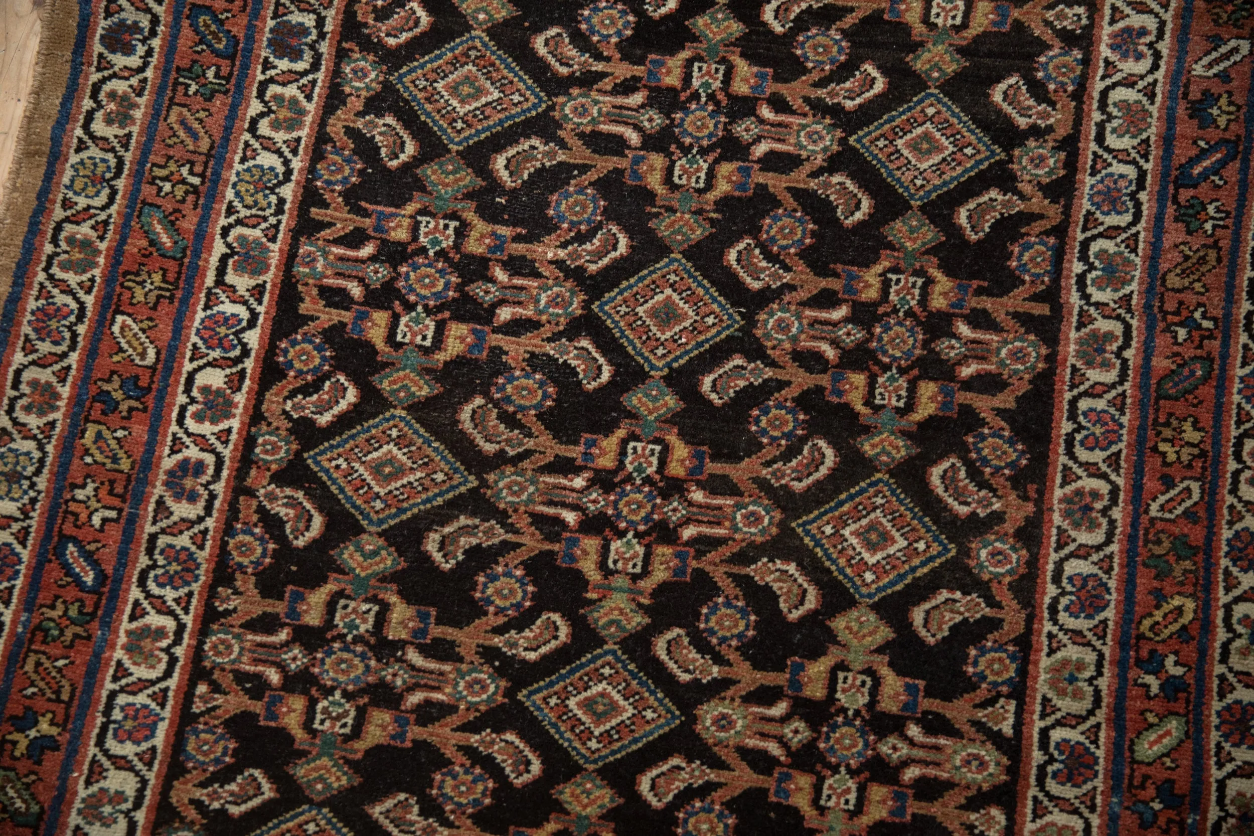 3.5x11.5 Antique Hamadan Rug Runner