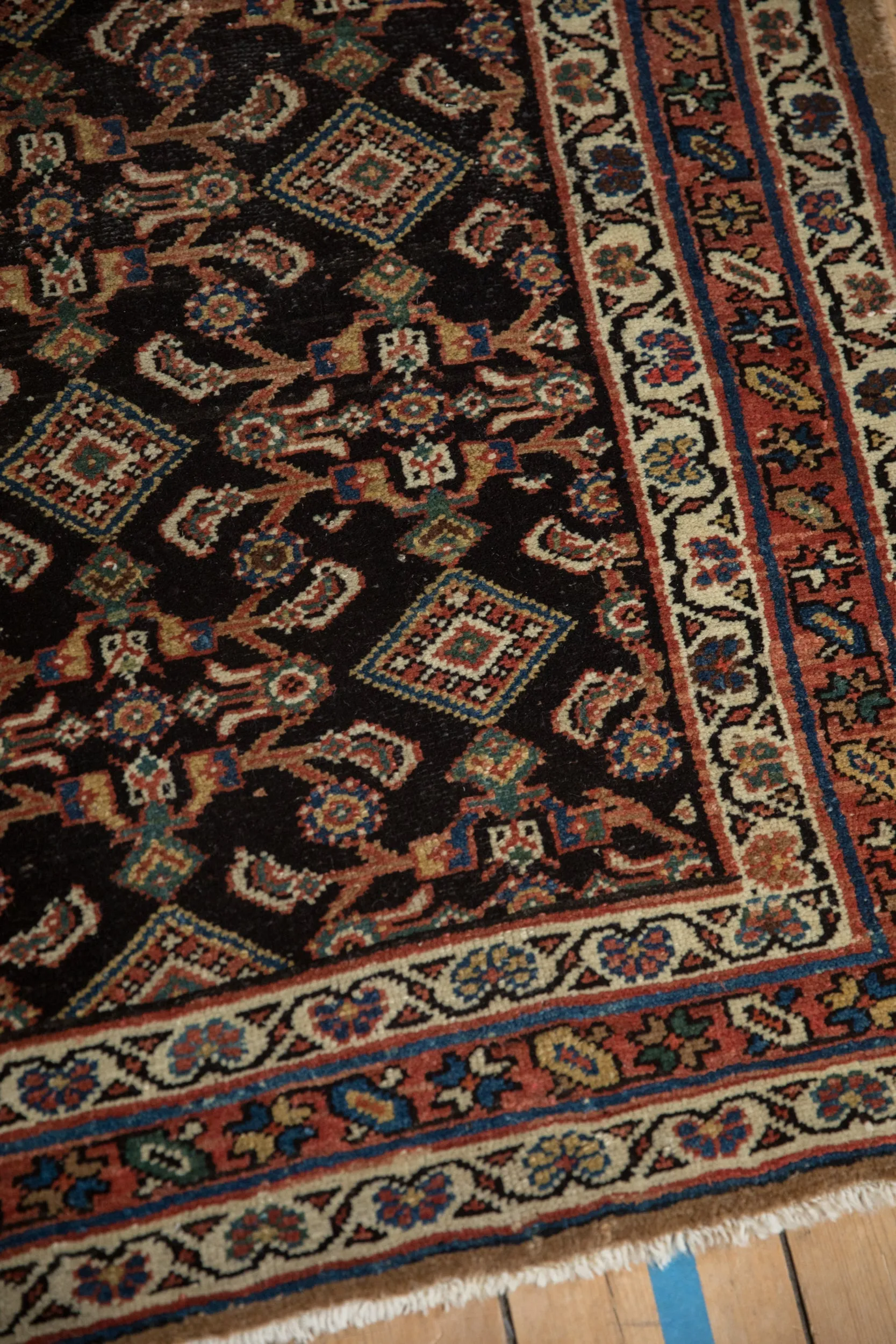 3.5x11.5 Antique Hamadan Rug Runner