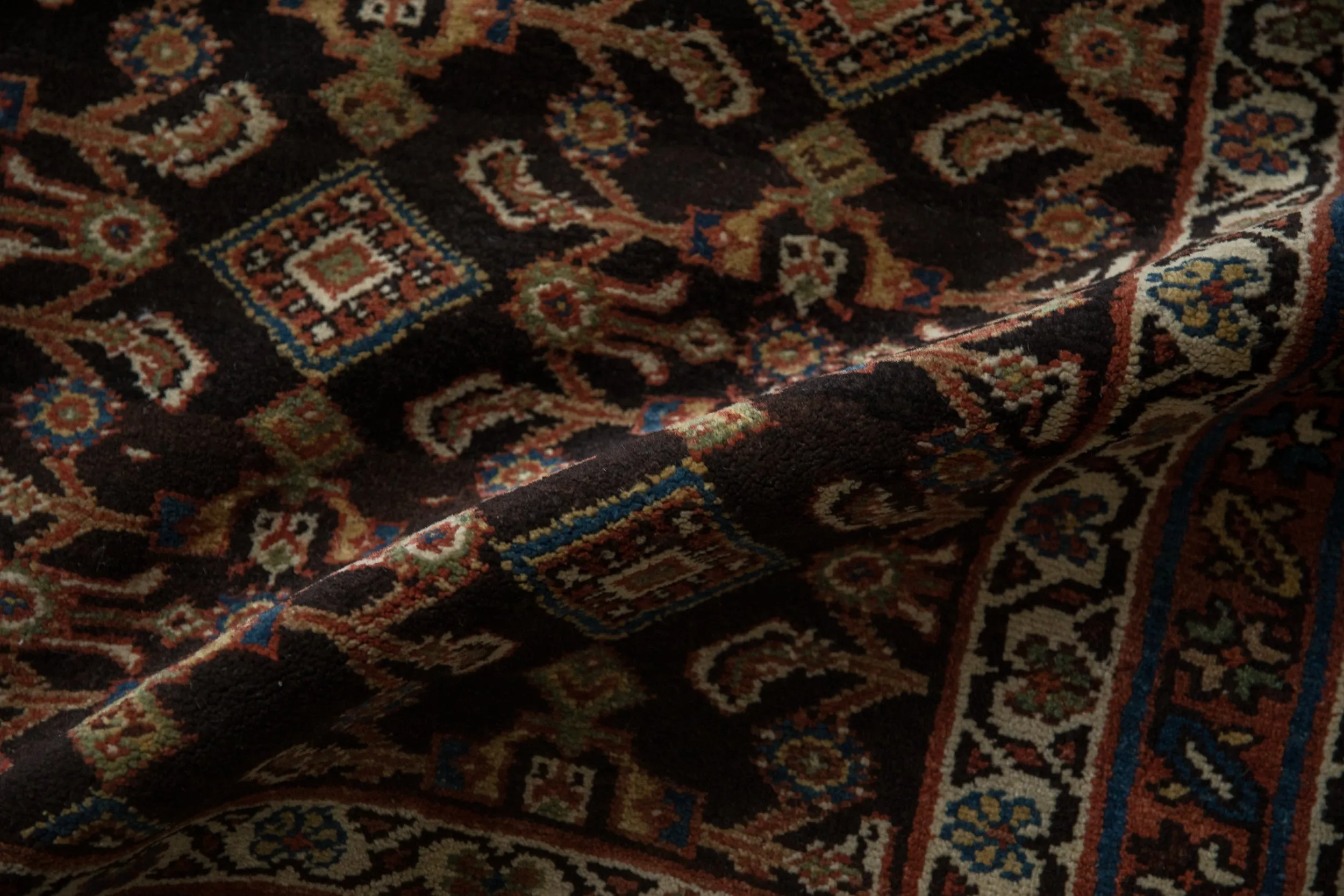 3.5x11.5 Antique Hamadan Rug Runner