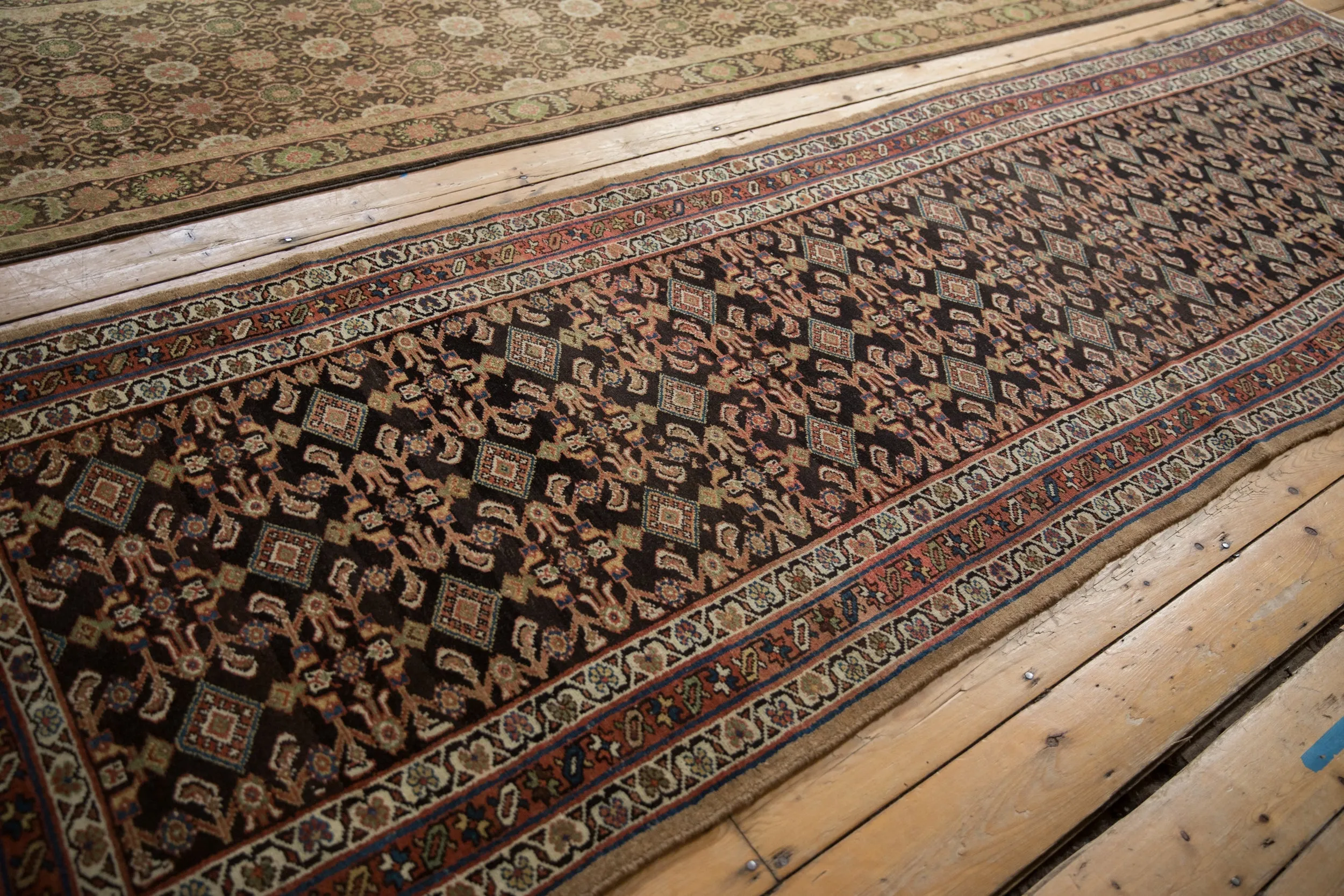 3.5x11.5 Antique Hamadan Rug Runner