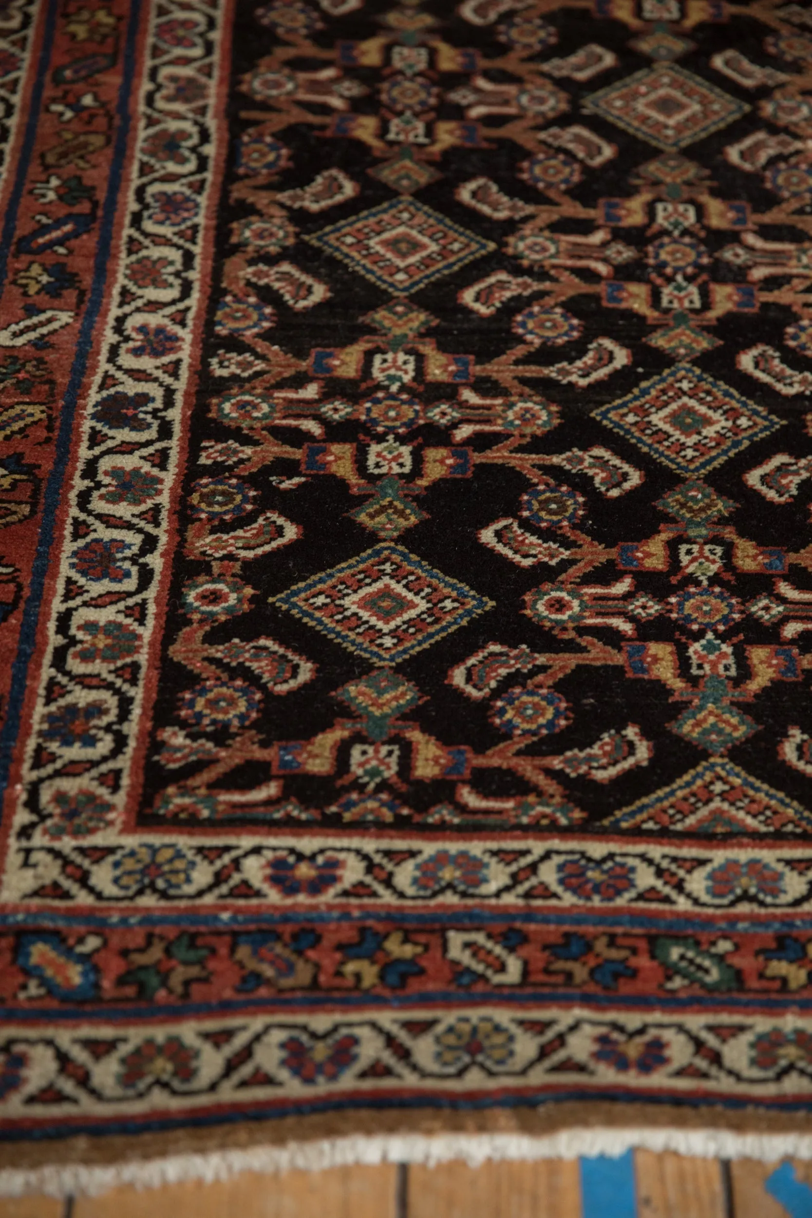 3.5x11.5 Antique Hamadan Rug Runner