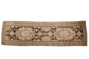 3.5x12 Vintage Distressed Hamadan Rug Runner