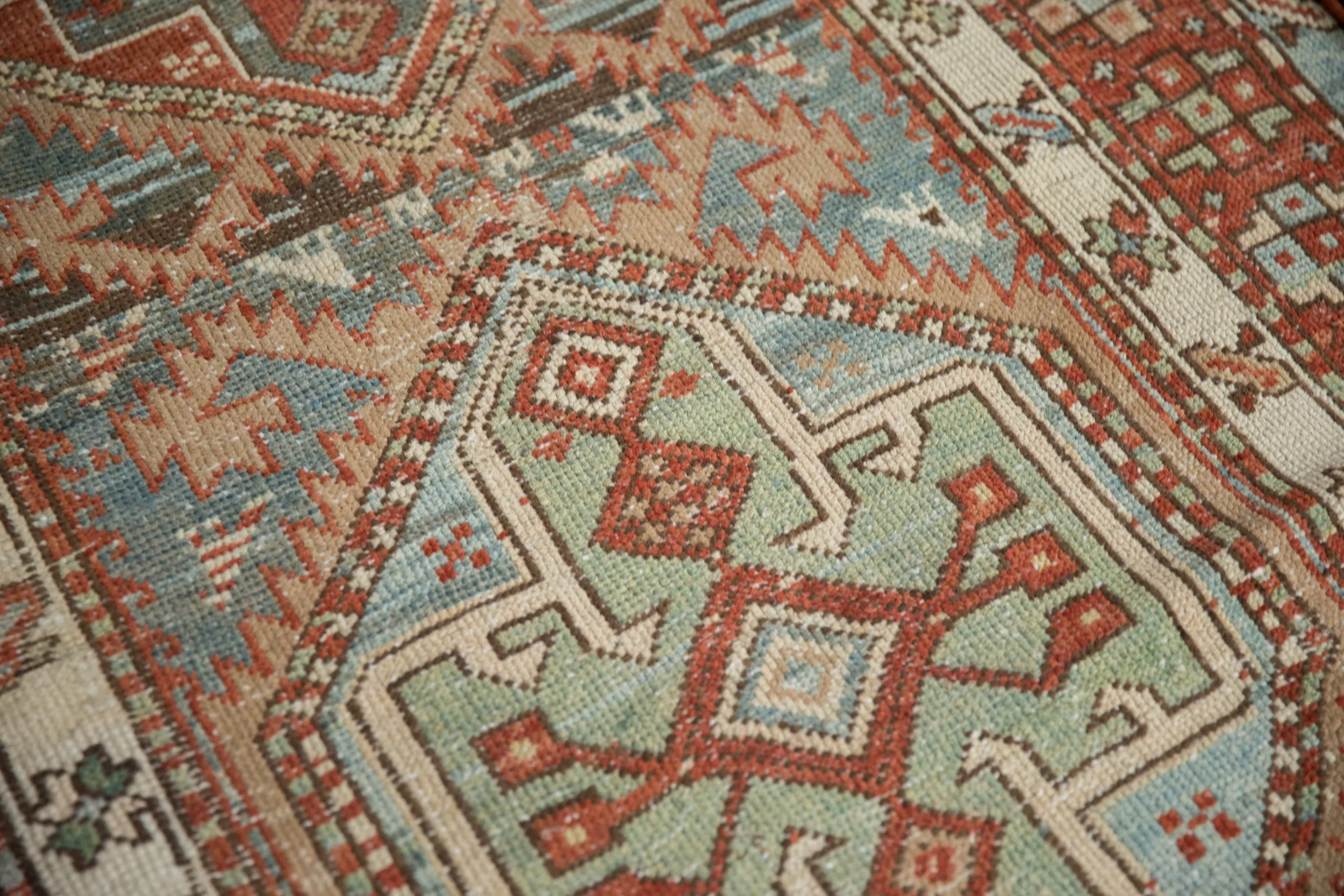3.5x12.5 Vintage Distressed Karaja Rug Runner