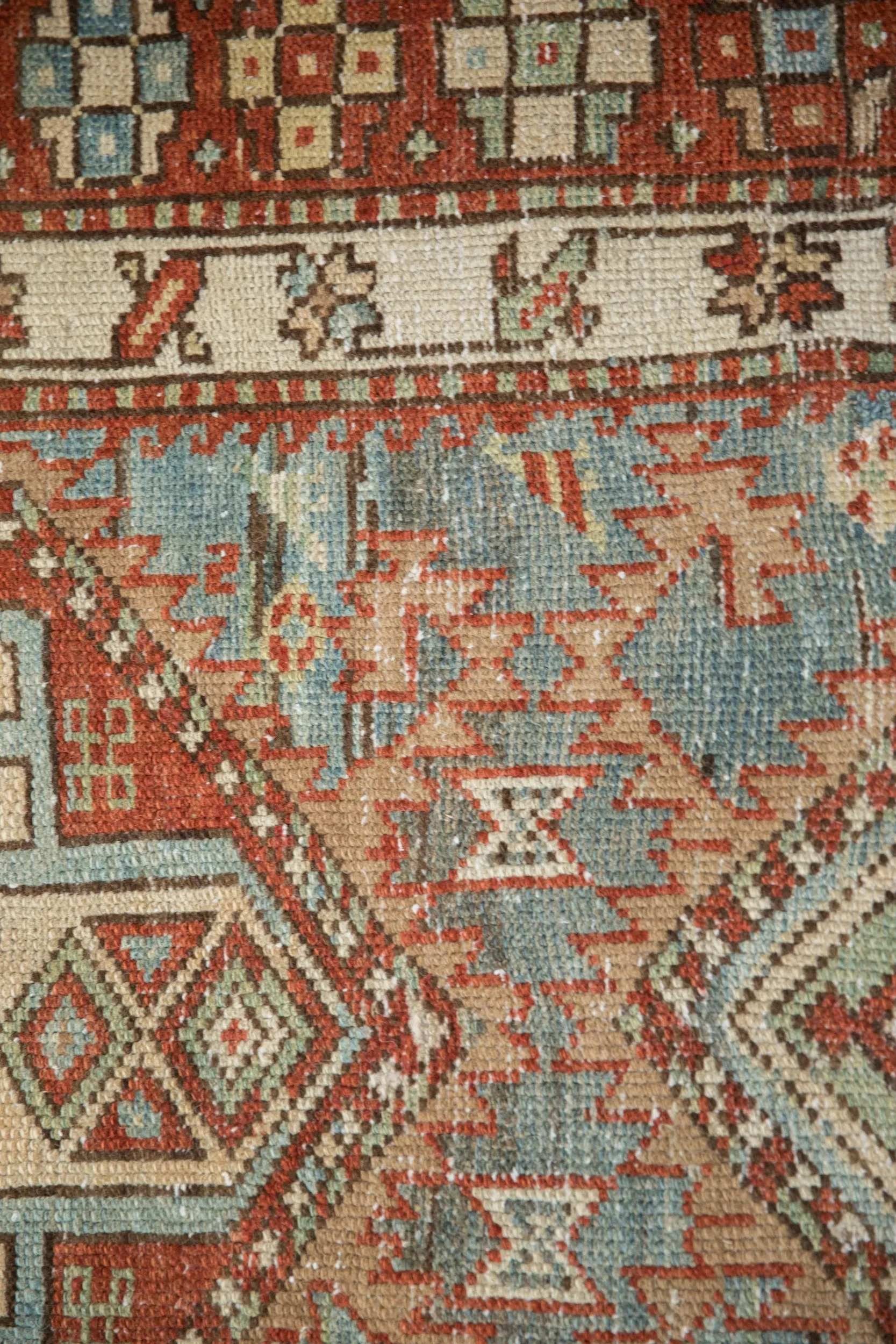 3.5x12.5 Vintage Distressed Karaja Rug Runner