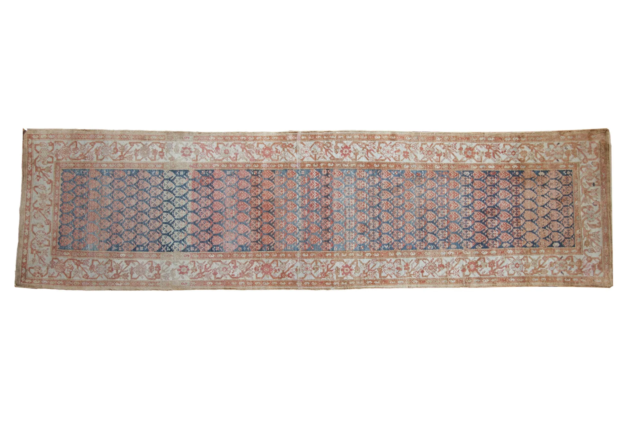 3.5x12.5 Vintage Distressed Malayer Rug Runner
