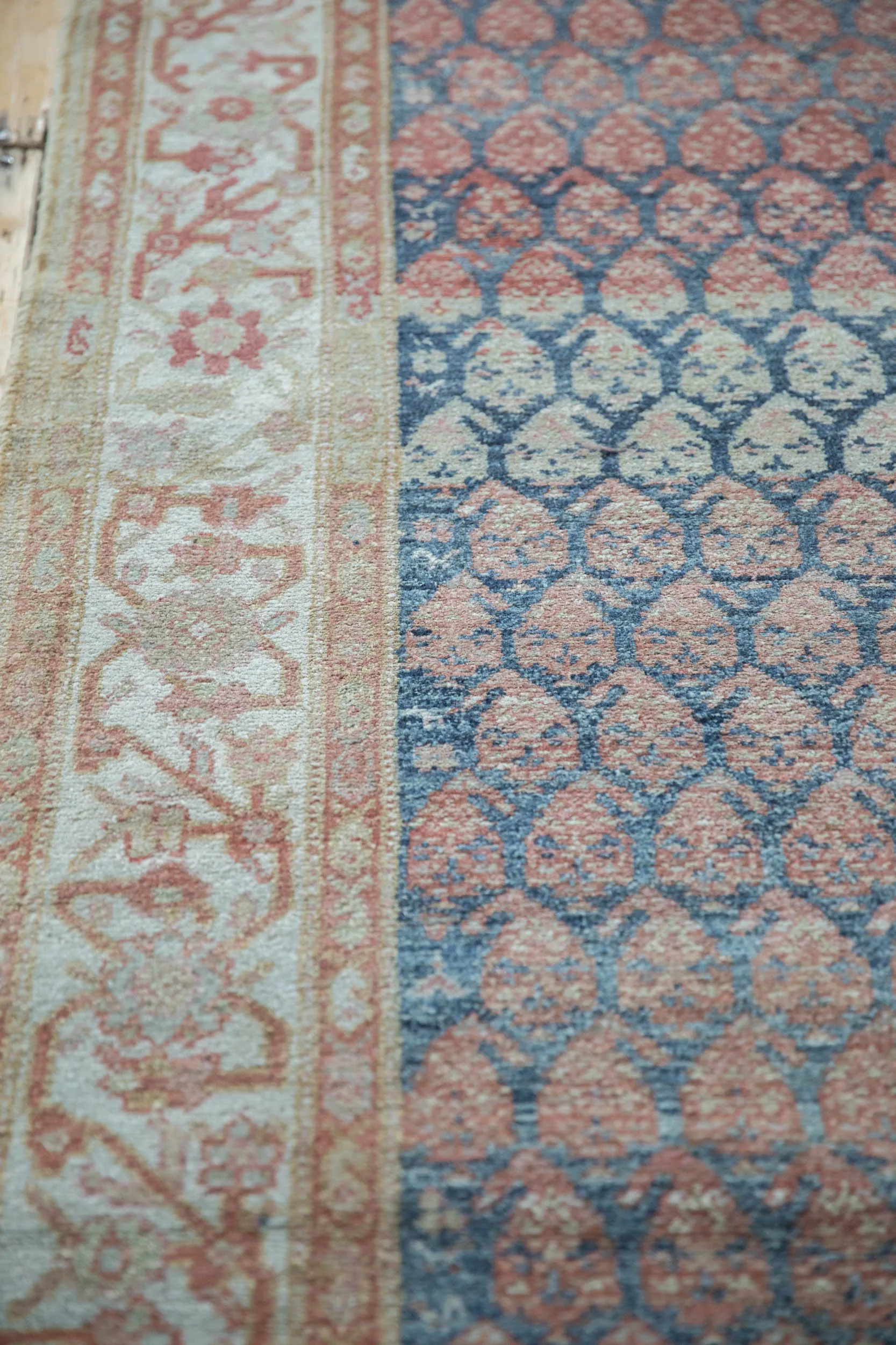 3.5x12.5 Vintage Distressed Malayer Rug Runner