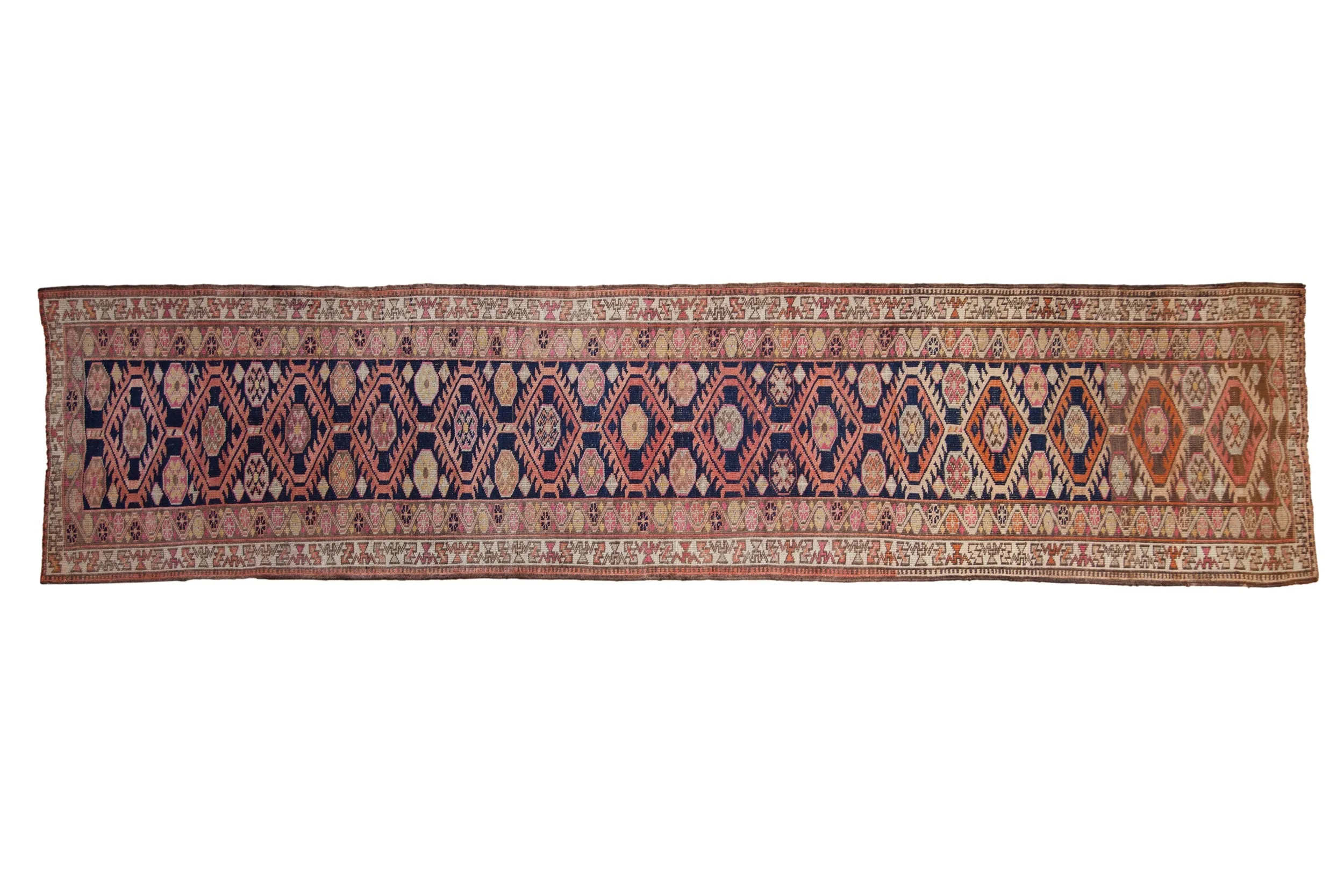 3.5x14 Vintage Distressed Kurd Rug Runner