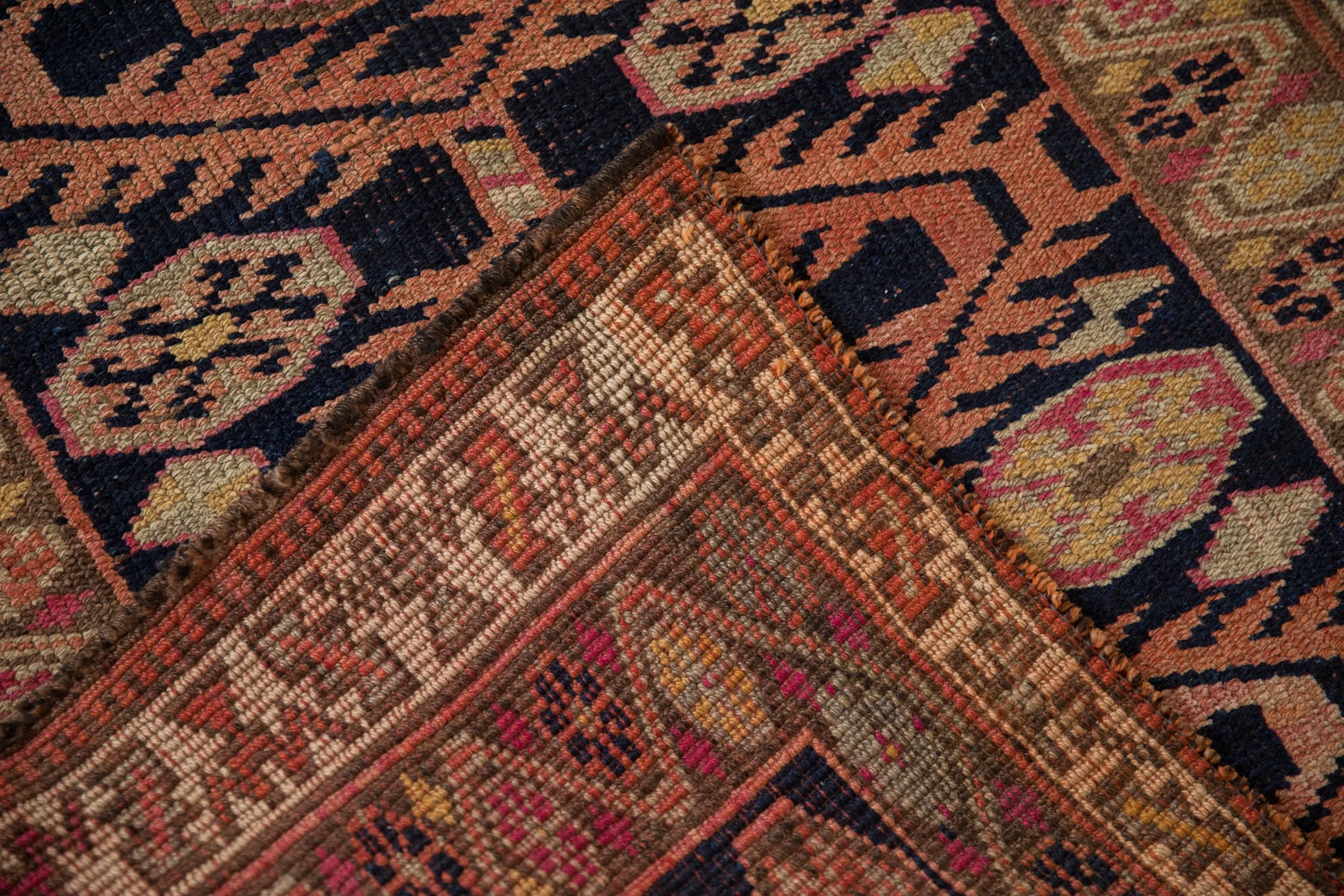 3.5x14 Vintage Distressed Kurd Rug Runner
