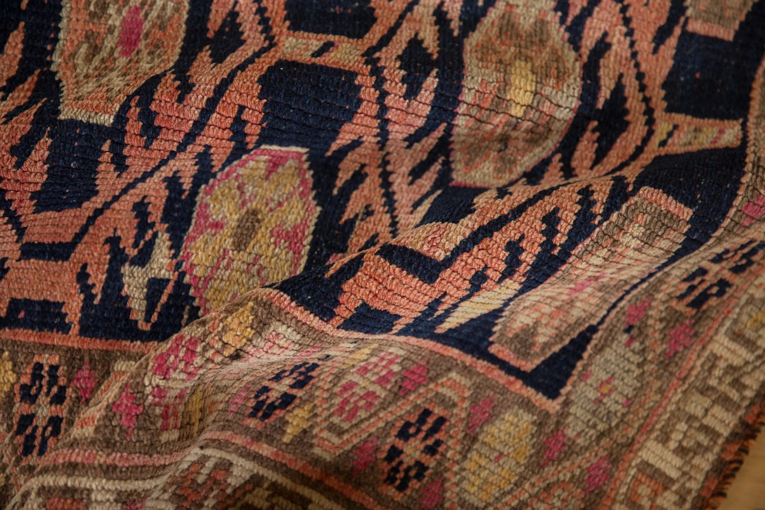 3.5x14 Vintage Distressed Kurd Rug Runner