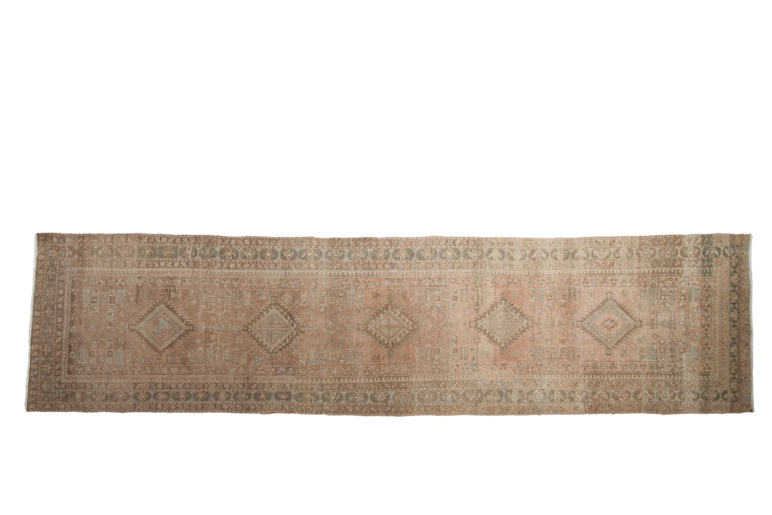 3.5x14 Vintage Distressed Serab Rug Runner