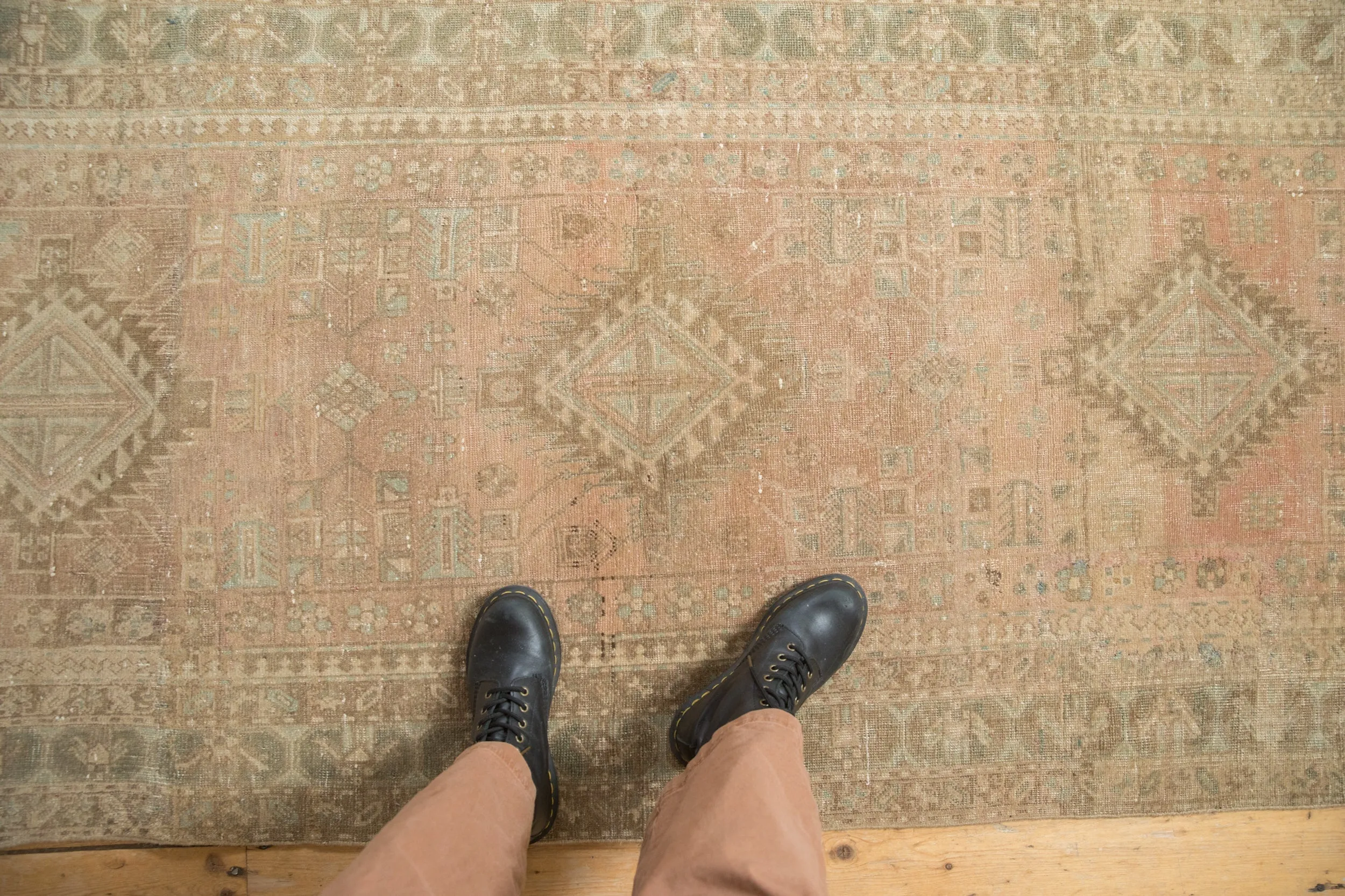 3.5x14 Vintage Distressed Serab Rug Runner