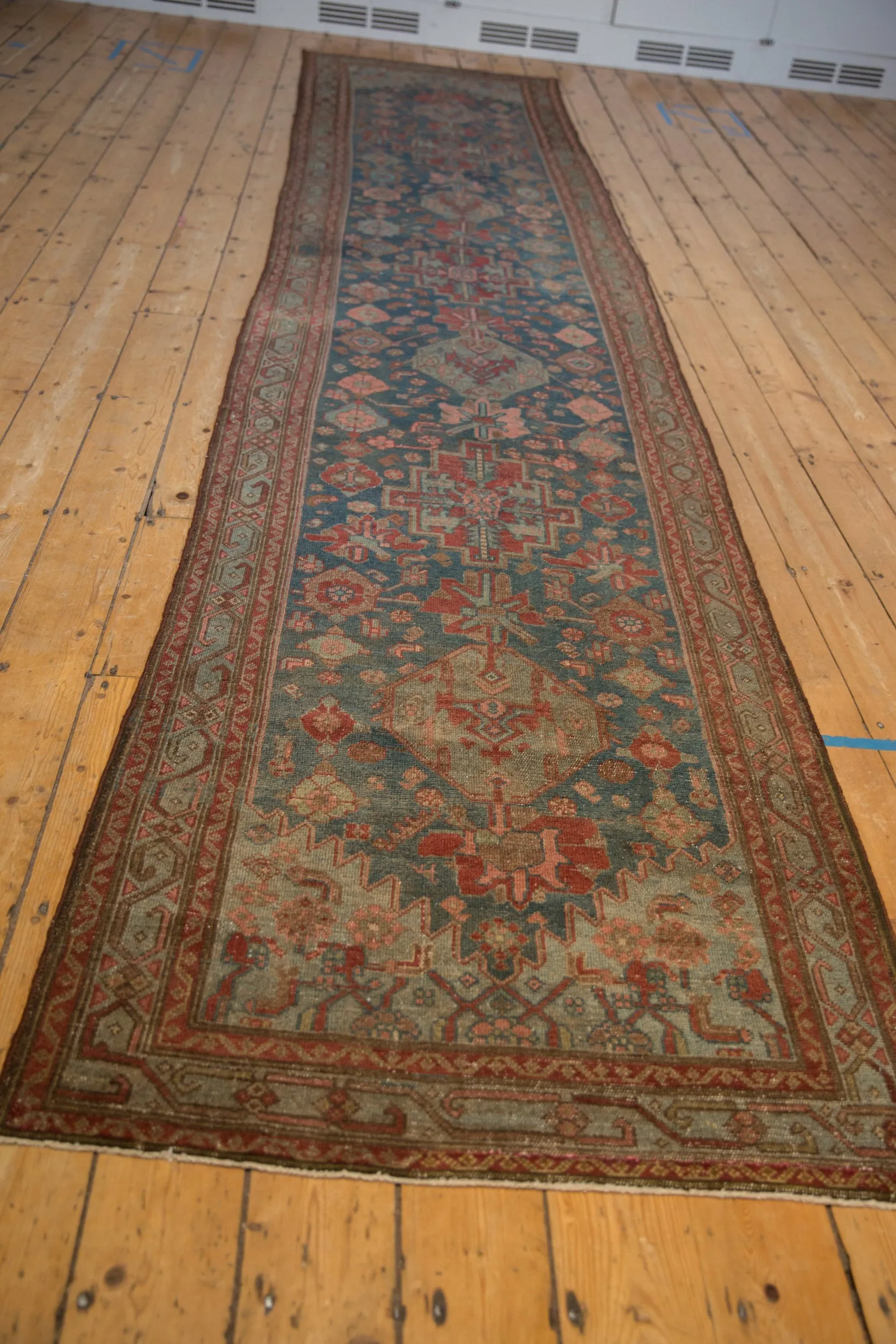 3.5x15.5 Vintage Distressed Malayer Rug Runner