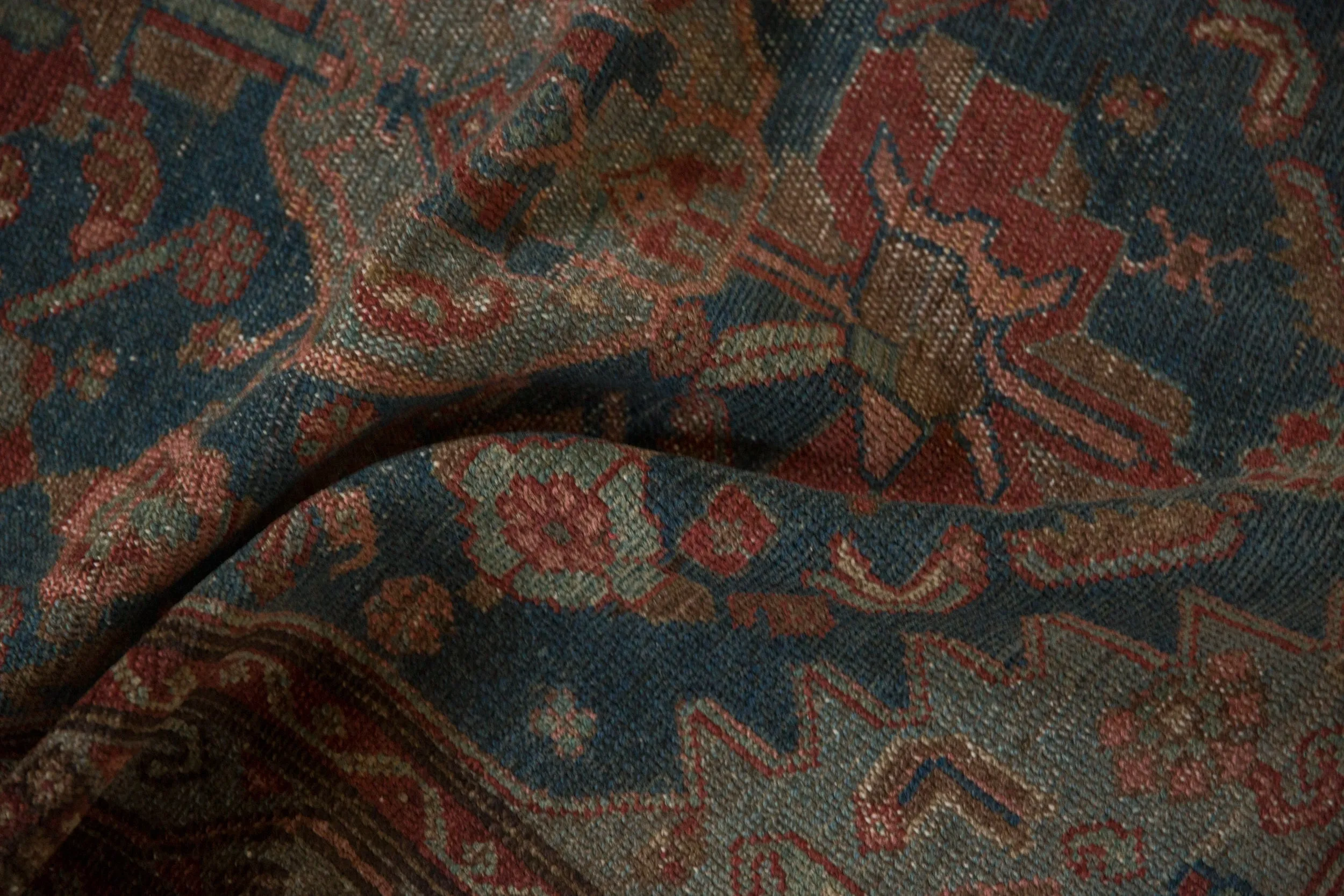 3.5x15.5 Vintage Distressed Malayer Rug Runner
