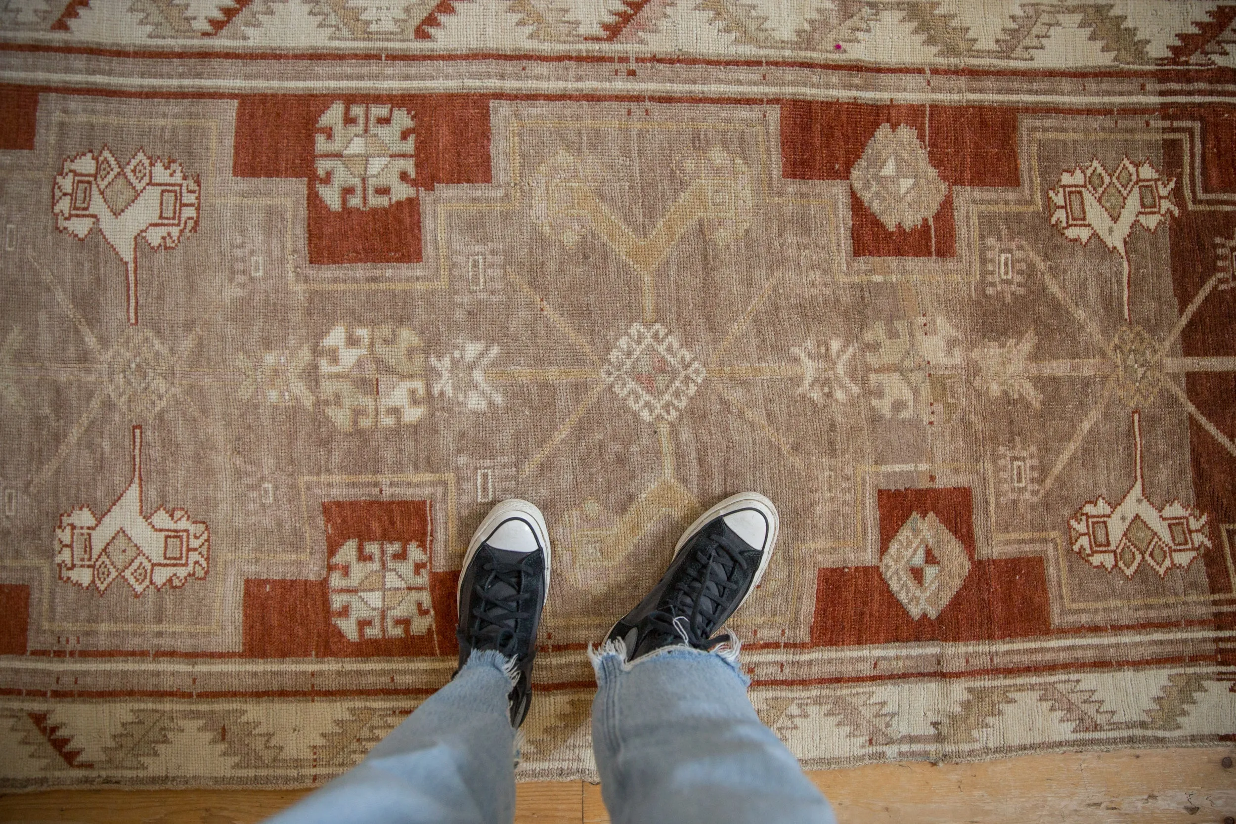 3.5x9.5 Vintage Distressed Kars Rug Runner