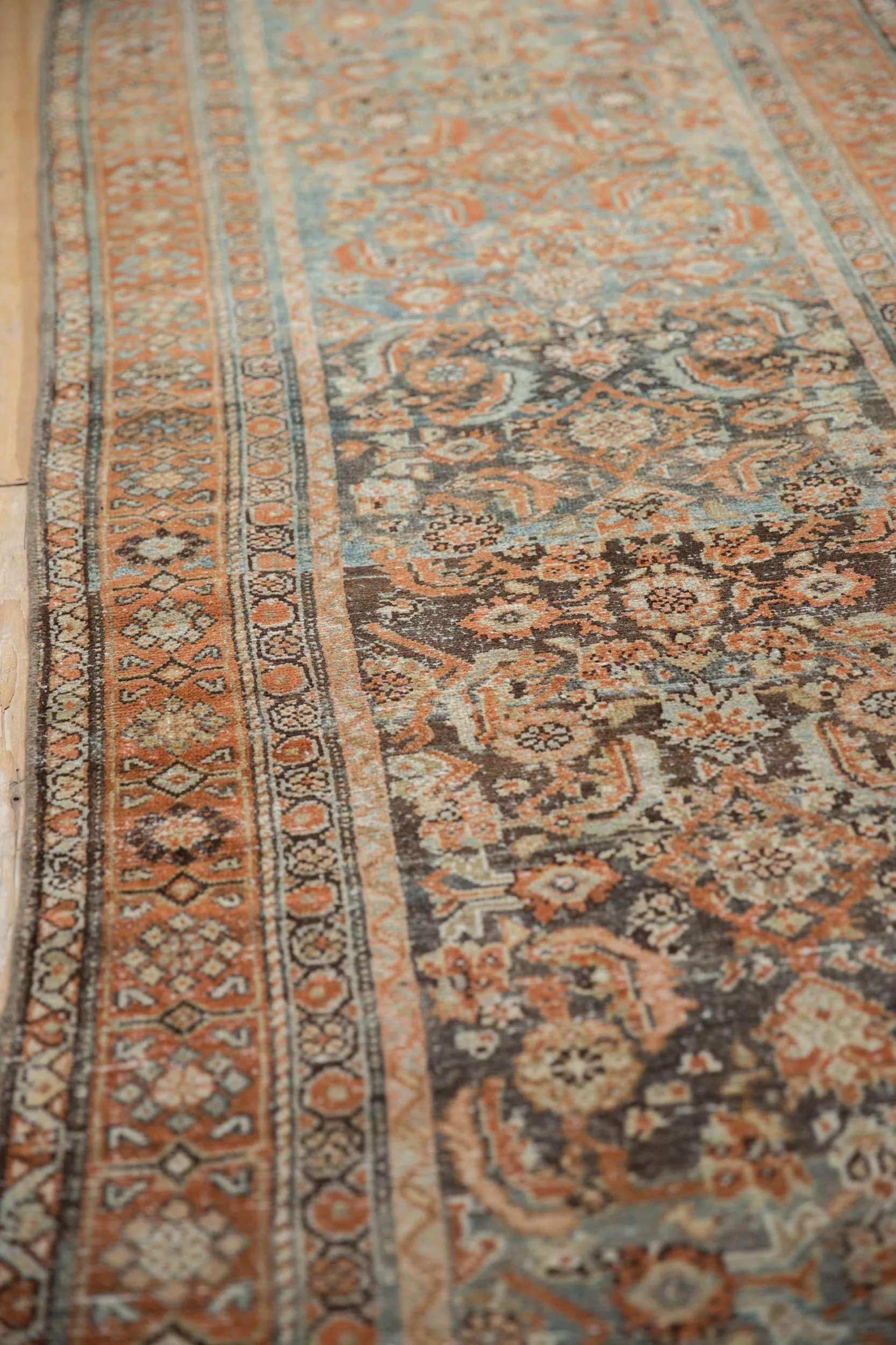 3.5x9.5 Vintage Distressed Malayer Rug Runner