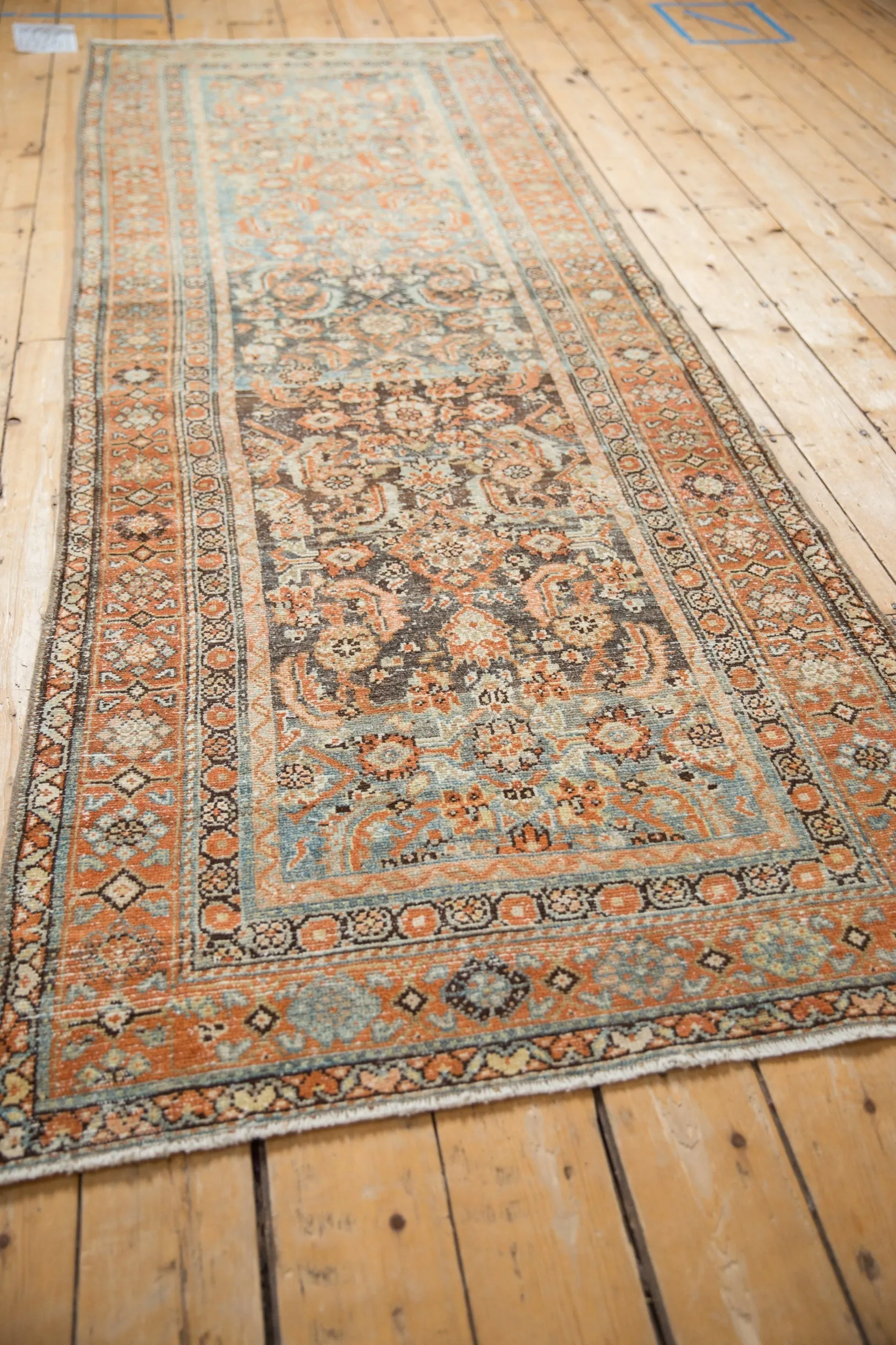 3.5x9.5 Vintage Distressed Malayer Rug Runner