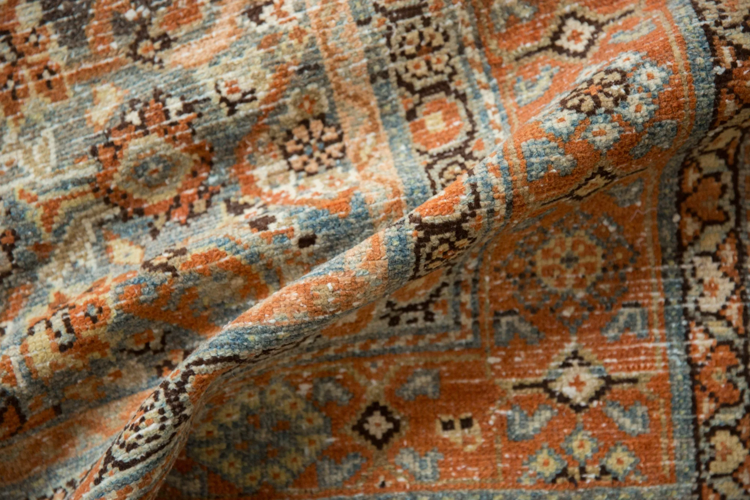 3.5x9.5 Vintage Distressed Malayer Rug Runner