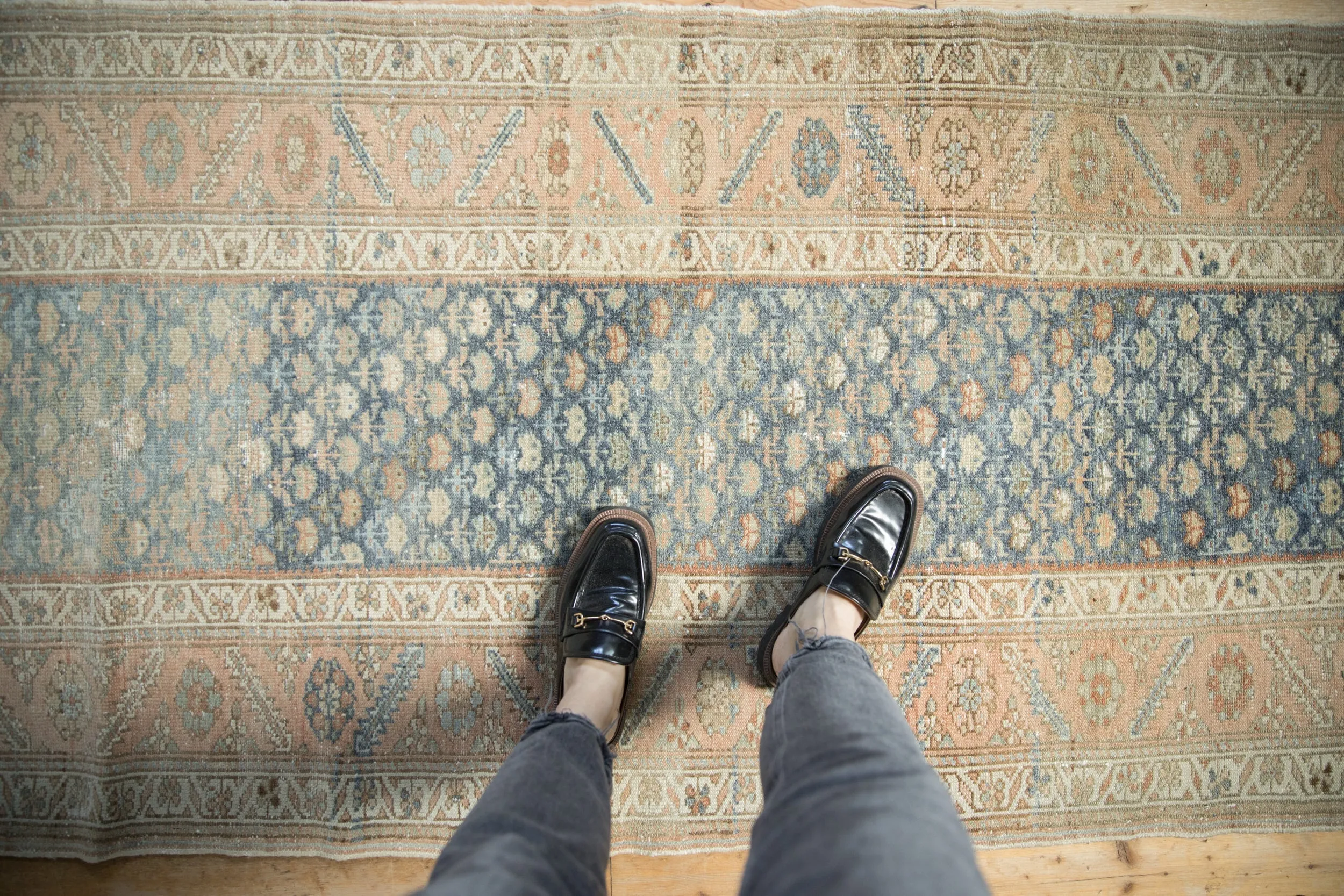 3x12.5 Vintage Distressed Malayer Rug Runner