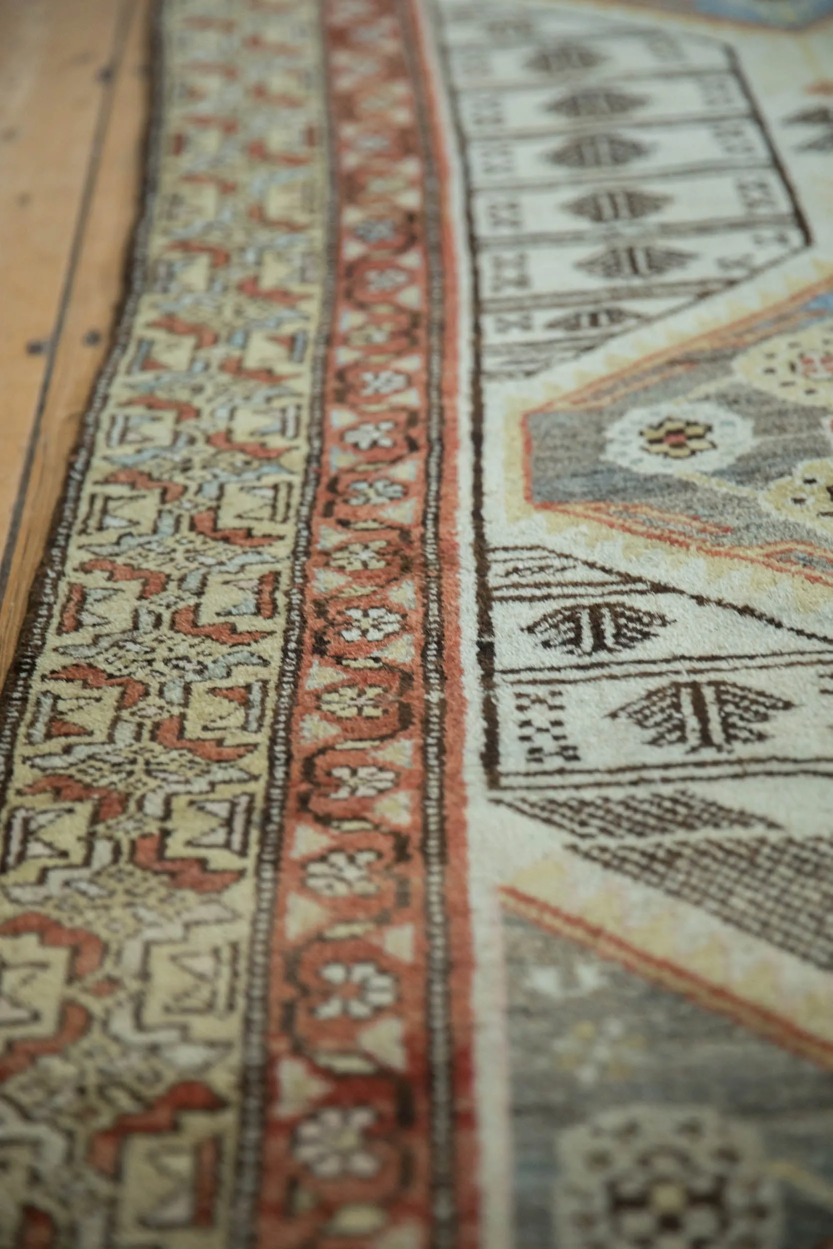 3x15.5 Vintage Distressed Malayer Rug Runner