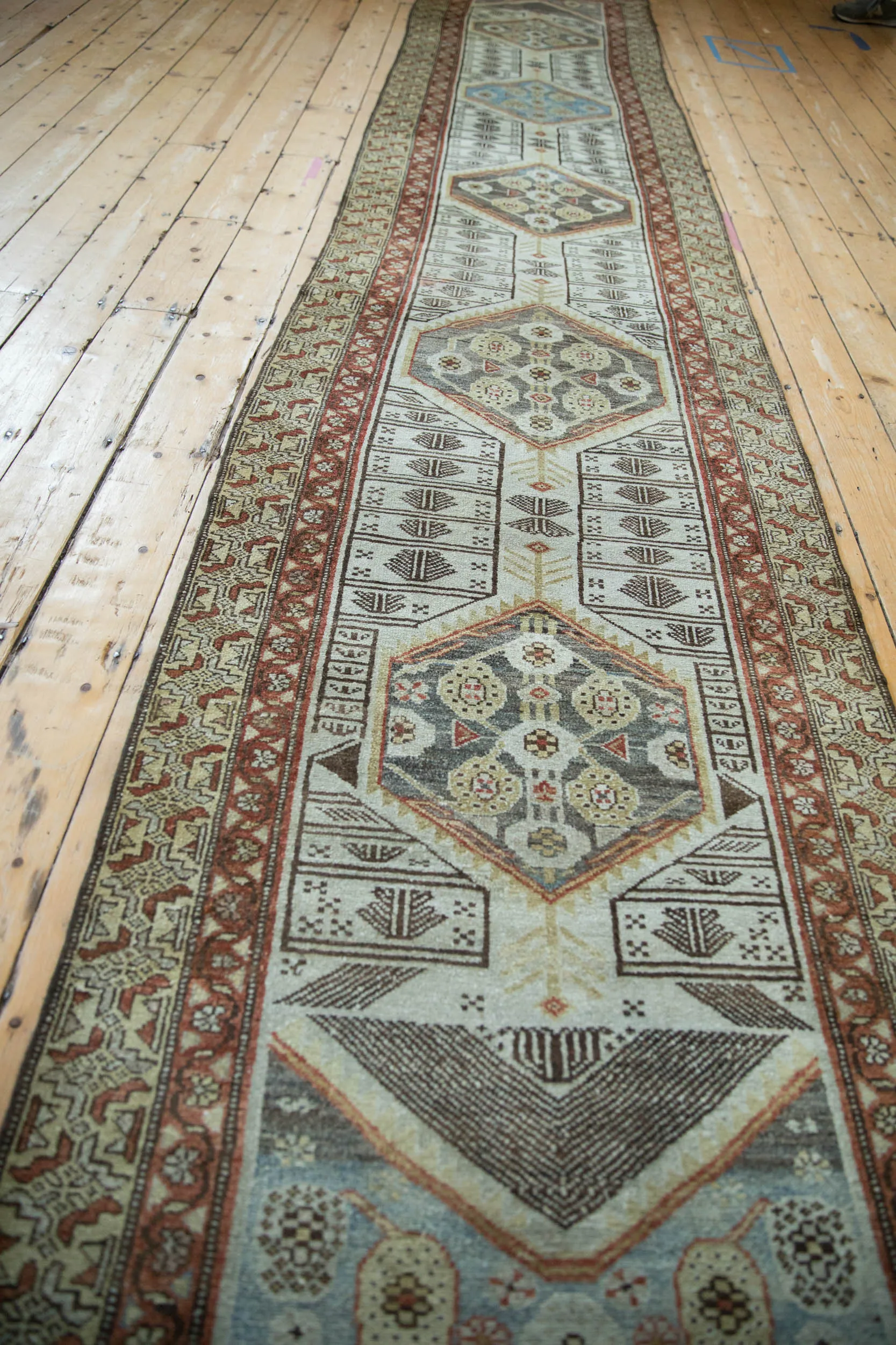 3x15.5 Vintage Distressed Malayer Rug Runner