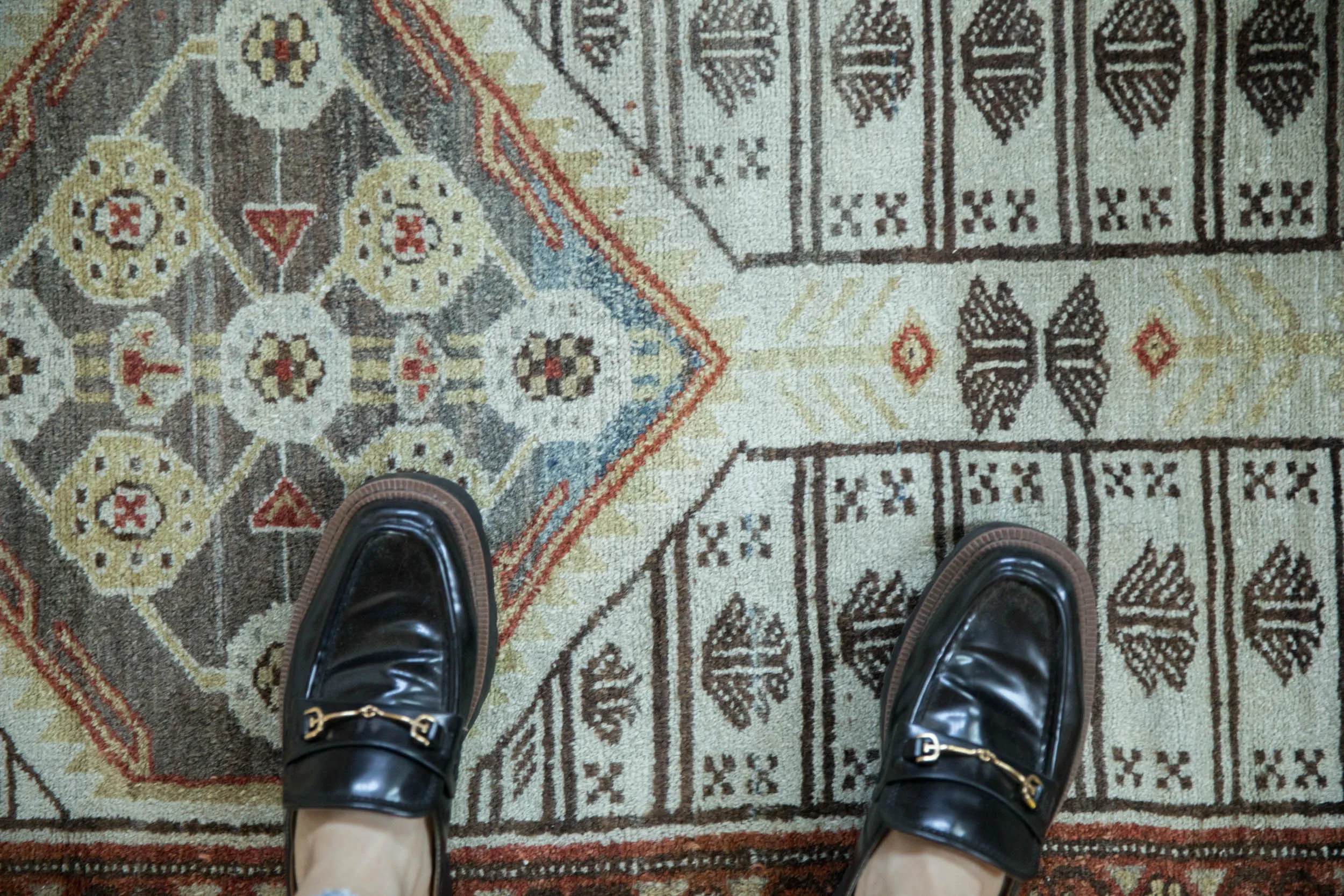 3x15.5 Vintage Distressed Malayer Rug Runner