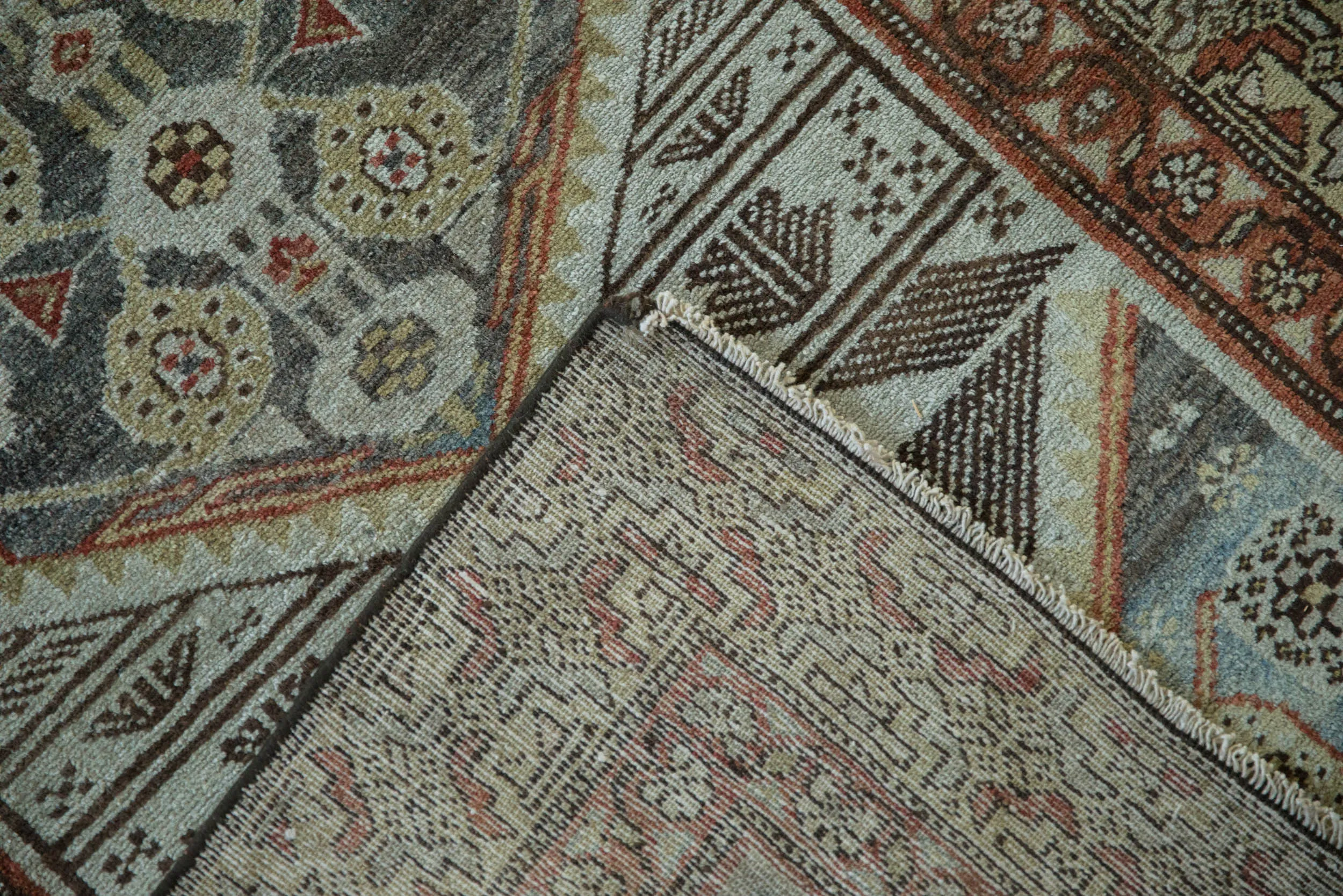 3x15.5 Vintage Distressed Malayer Rug Runner